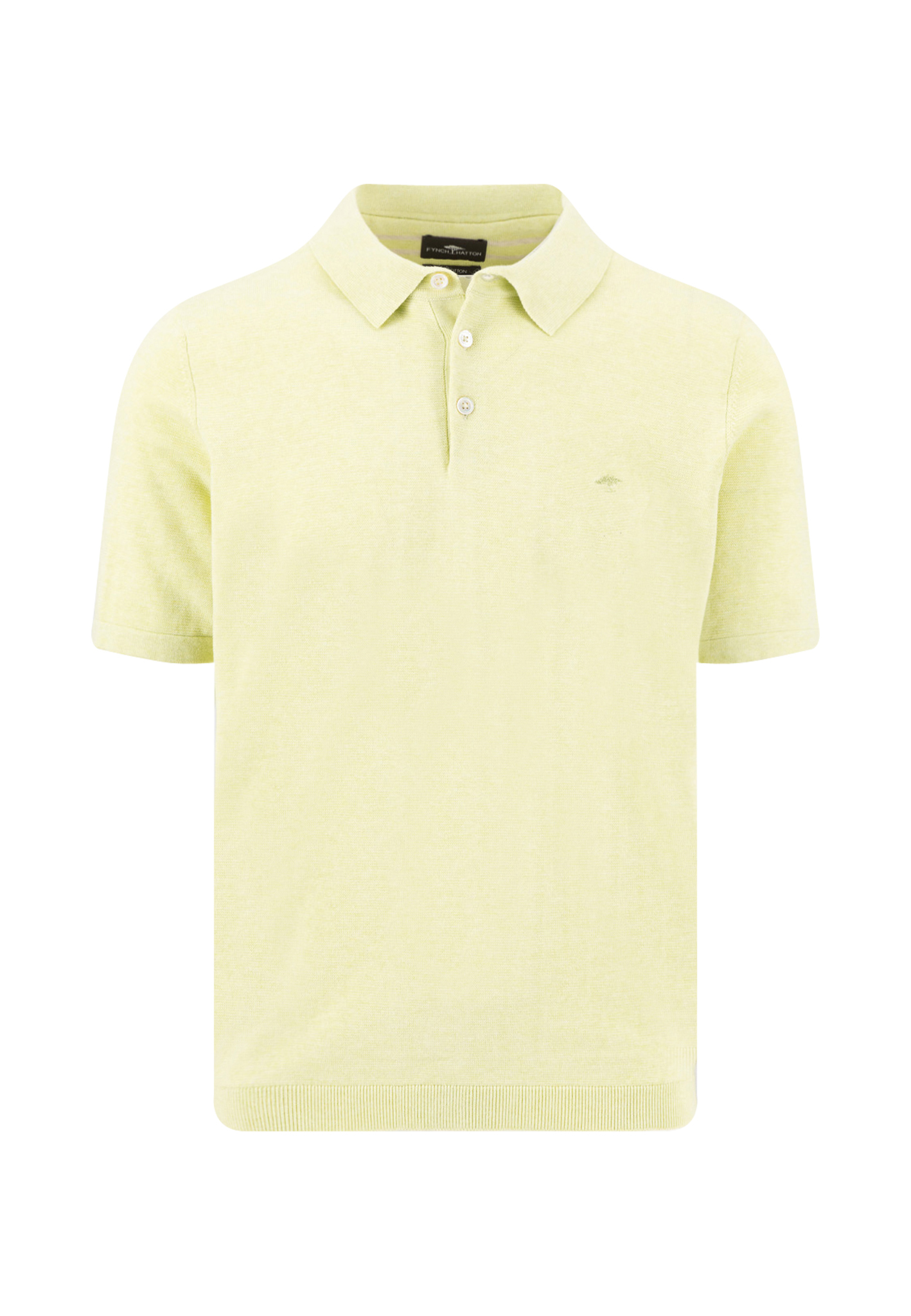 Fynch-Hatton Strick-Polo air cotton - hellgrün