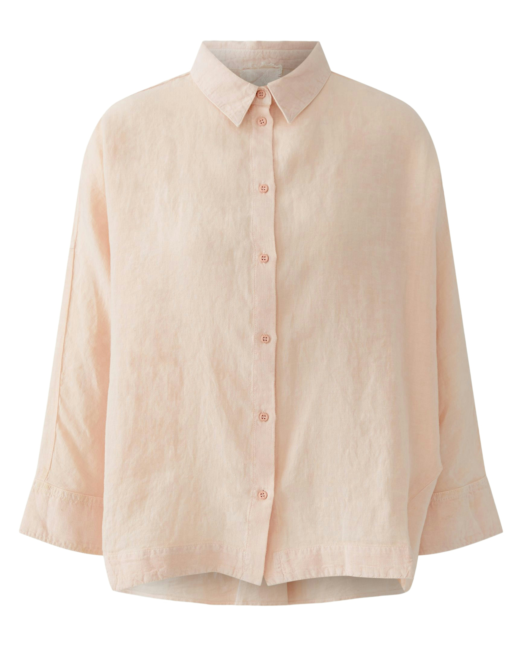 Oui Leinenbluse gewaschen Oversized geschnitten 42