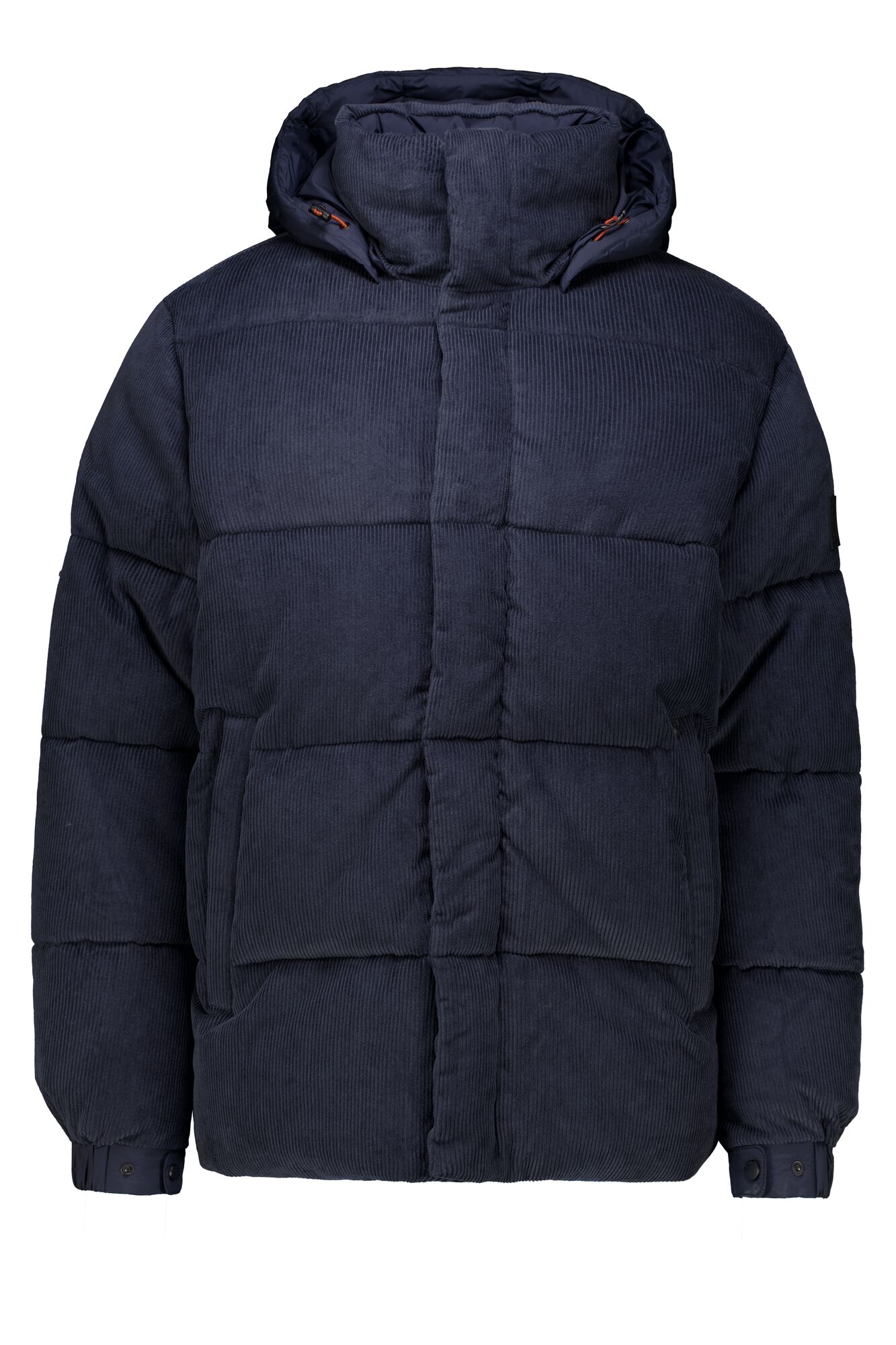 Garcia Steppjacke Navy mit Kapuze und Cord-Optik XL