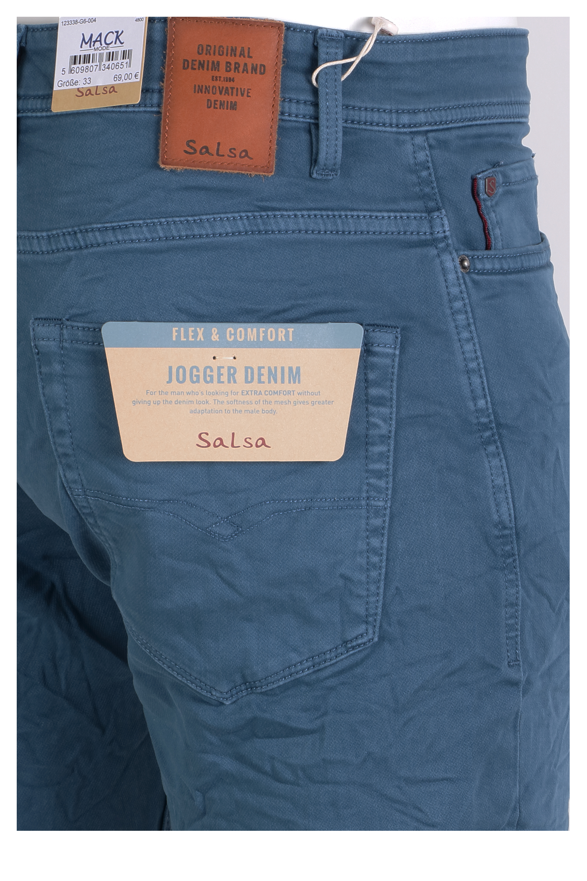 Sala Herren Bermuda Shorts Jersey - blau 30