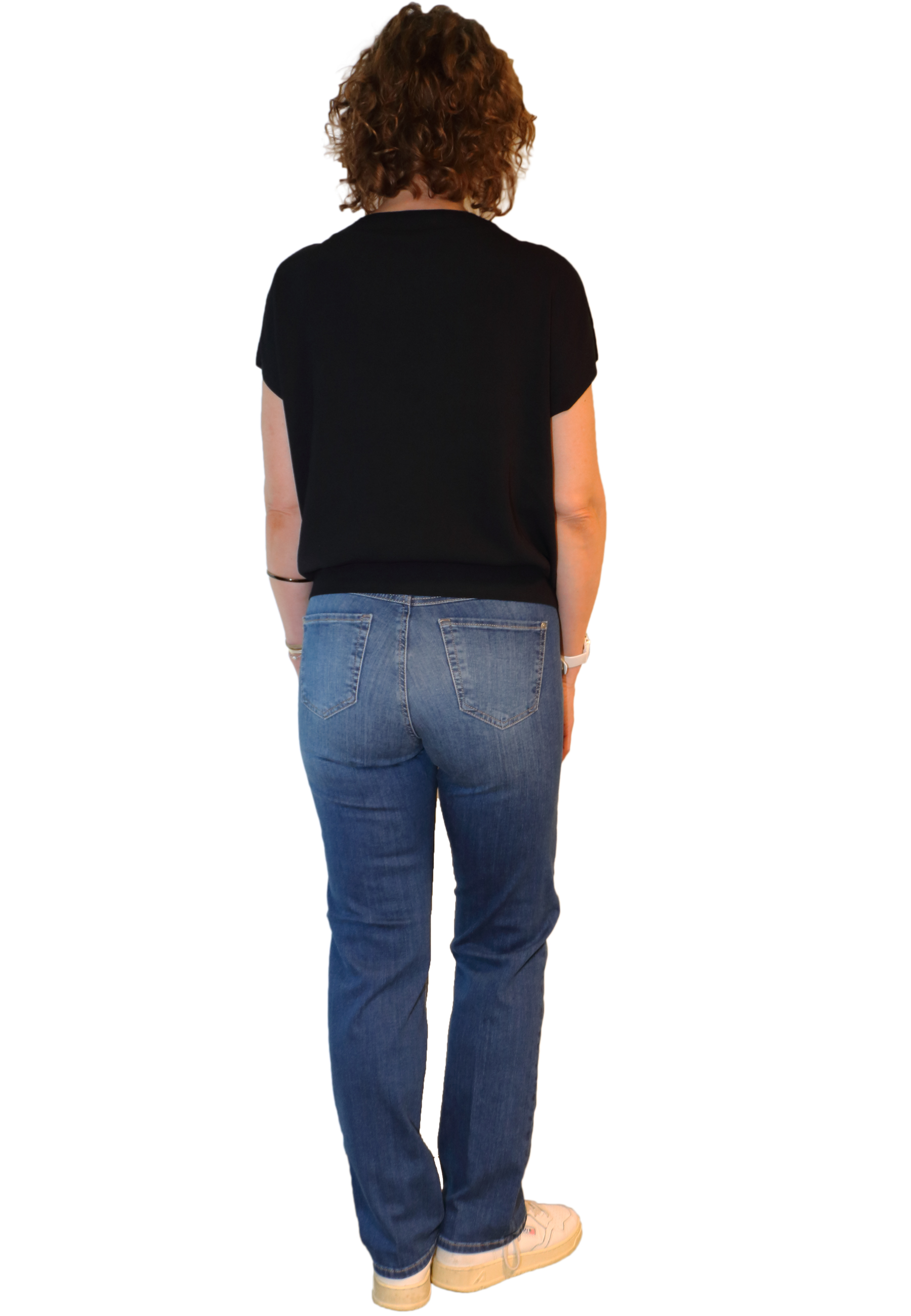 Angels Damen Jeans Straight - mid blue used 36