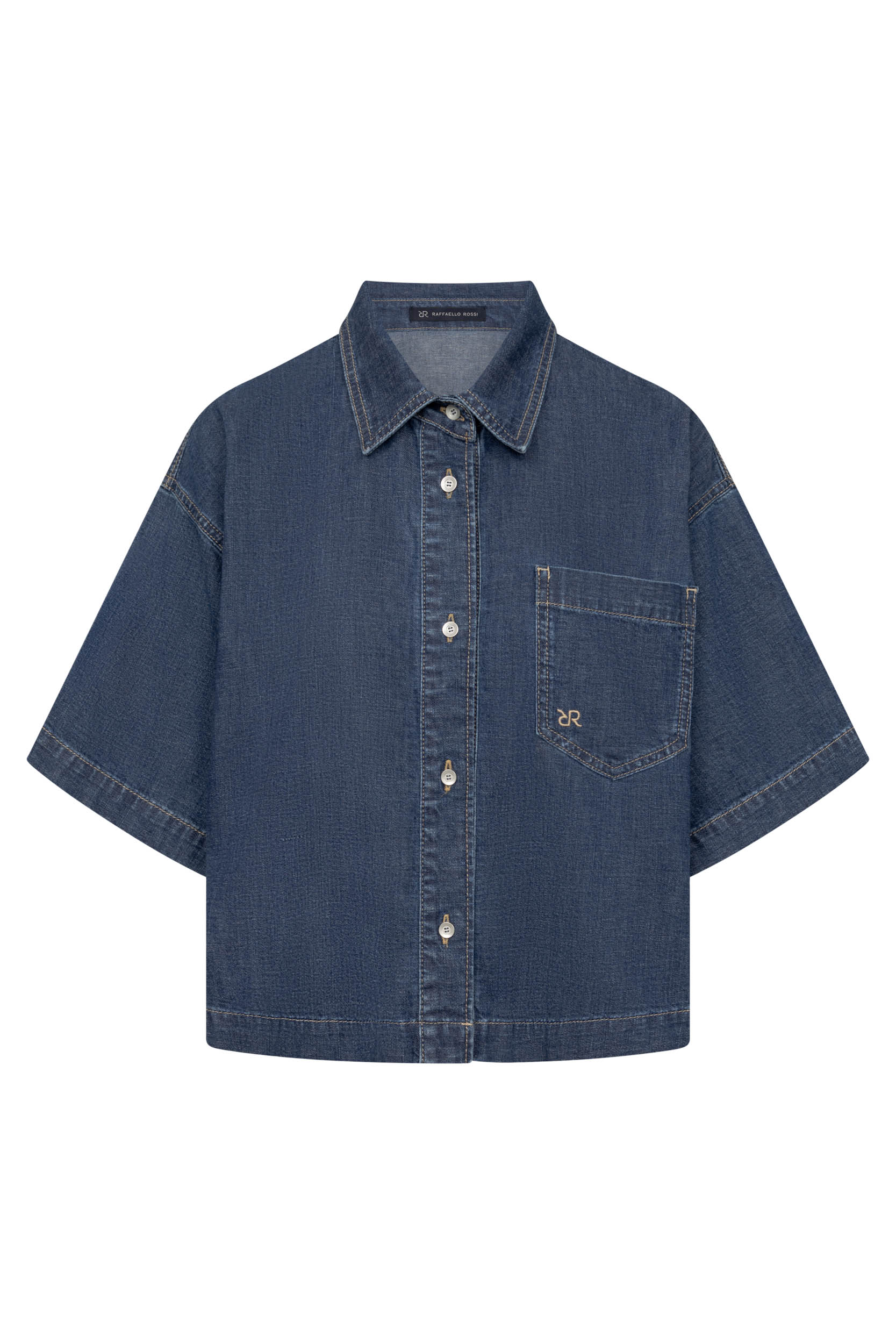 Raffaello Rossi Hemdbluse Denim 1/2 Arm 38