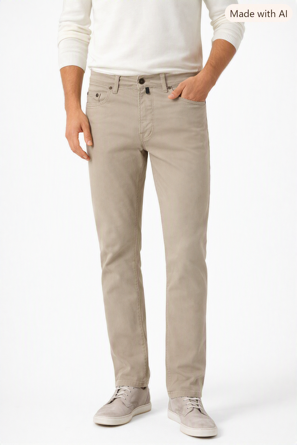 Pierre Cardin Herren Jeans – Winter Denim, Regular Fit, Beige 40/32