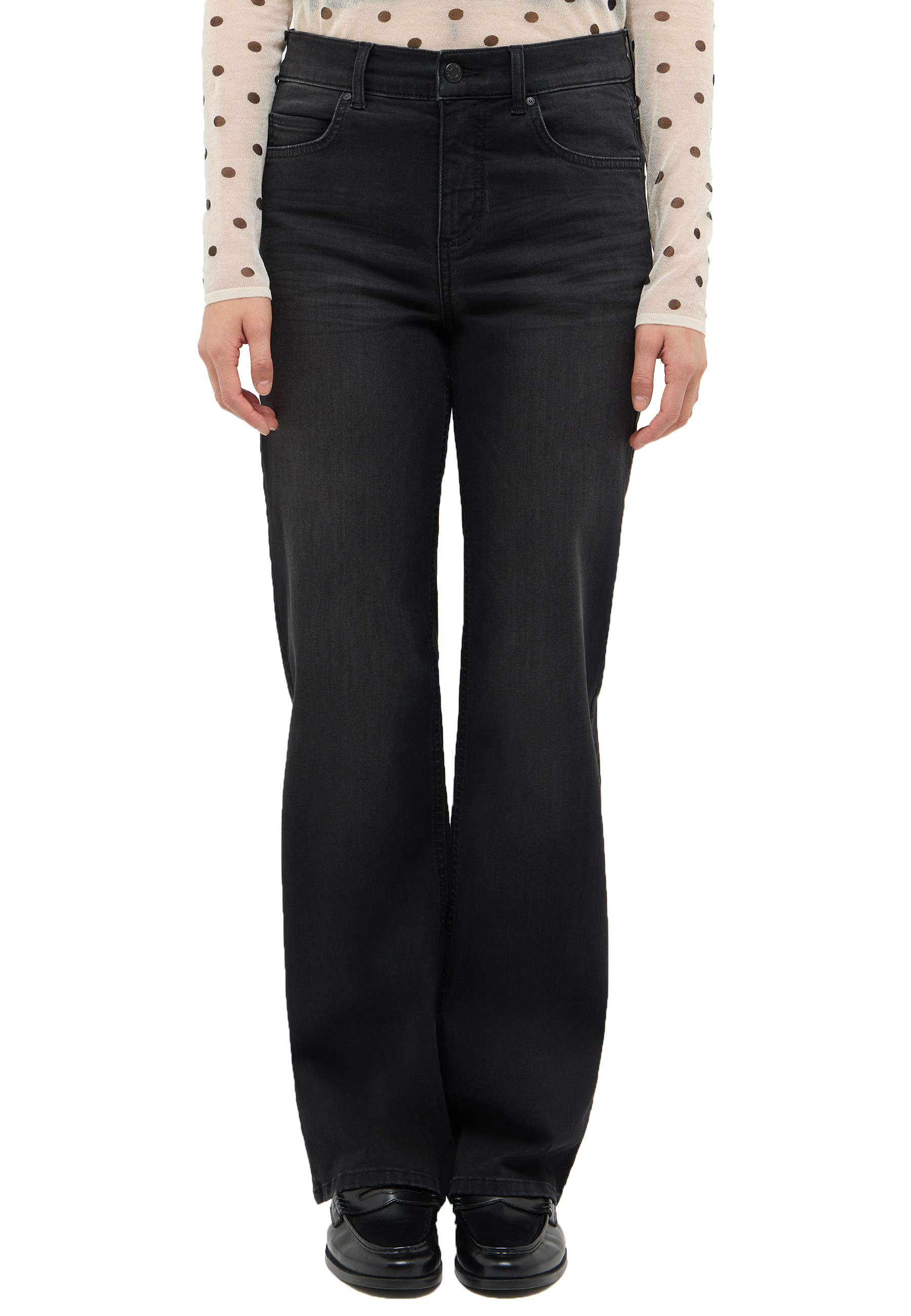 Angels Damen Jeans Lara, Straight fit, black used 44