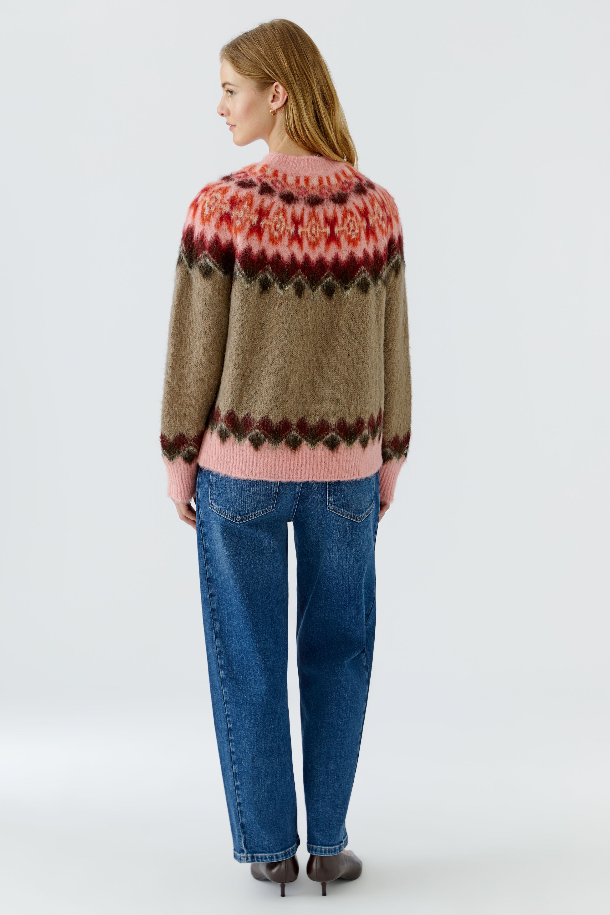 Oui Norweger‑Pullover mit Farbverlauf 42