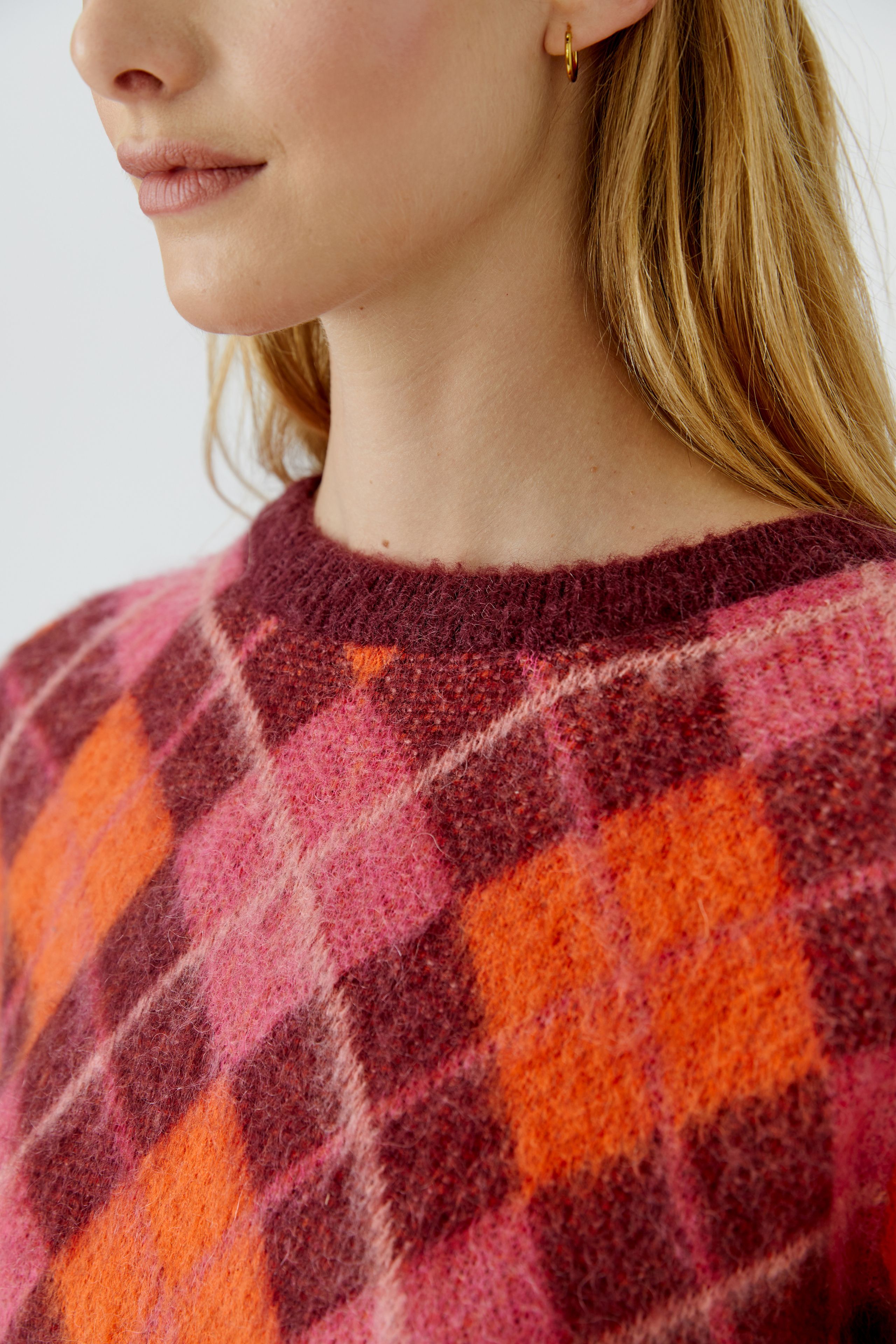 Oui Kuscheliger Argyle‑Pullover 42