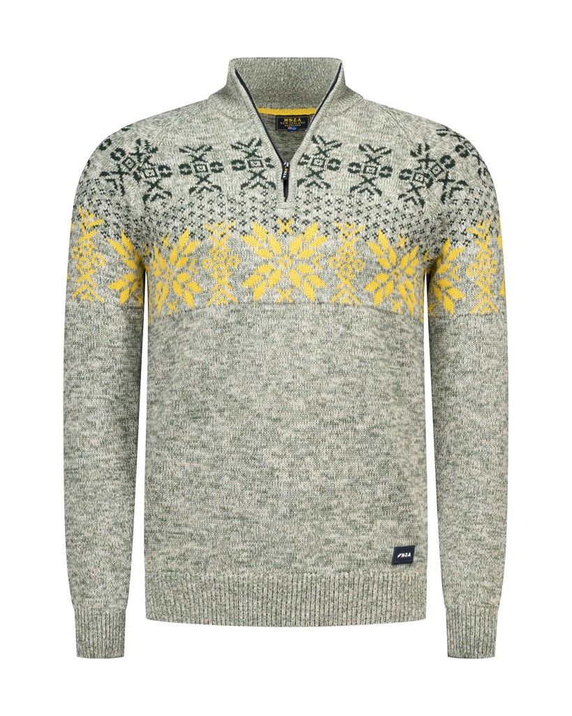 New Zealand Auckland Herrenpullover mit Norweger‑Muster