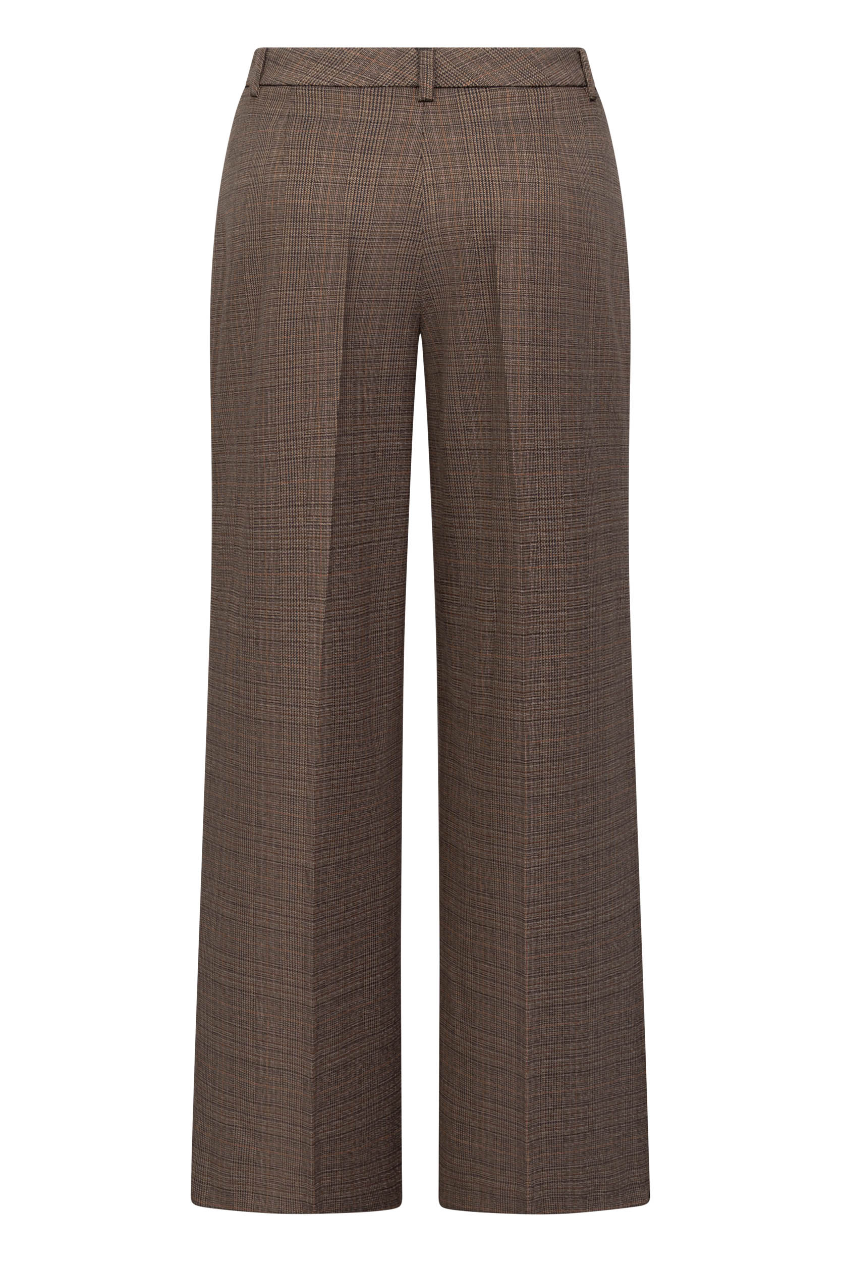 Raffaello Rossi Damenhose – Glencheck Wide Leg in Braun 42
