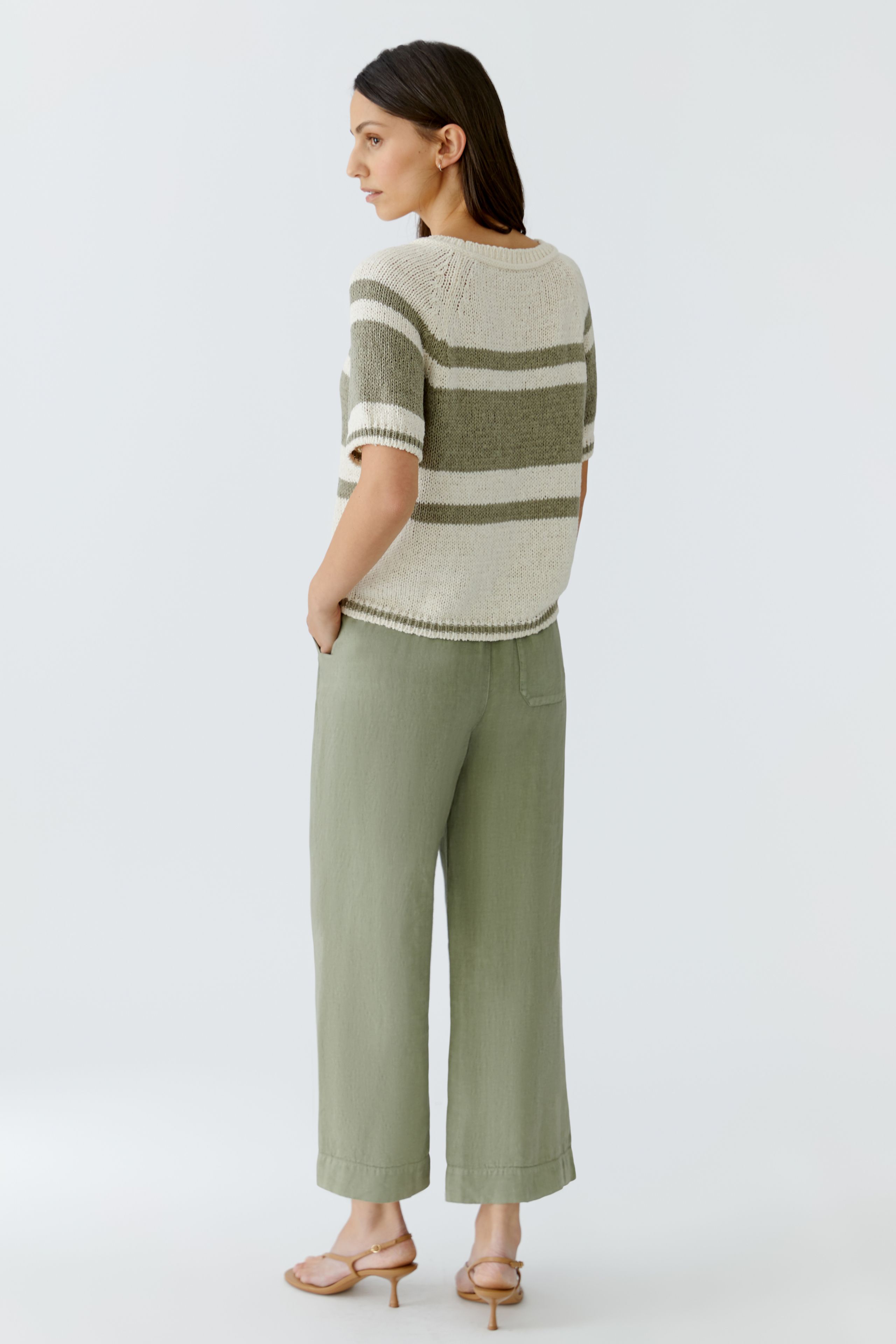 Oui  Pullover in sommerlichem Bändchengarn 42