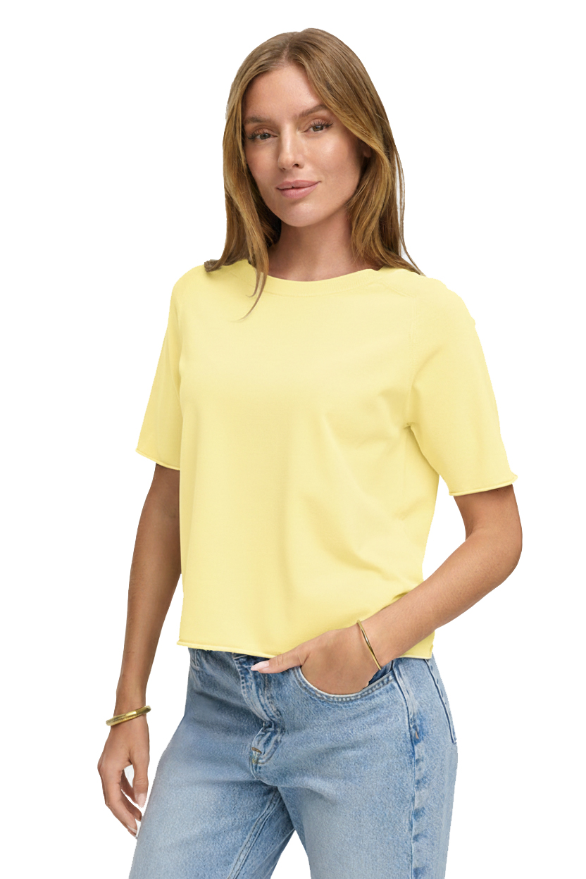 Catnoir Strickshirt in Viskoe 1/2 Arm - gelb