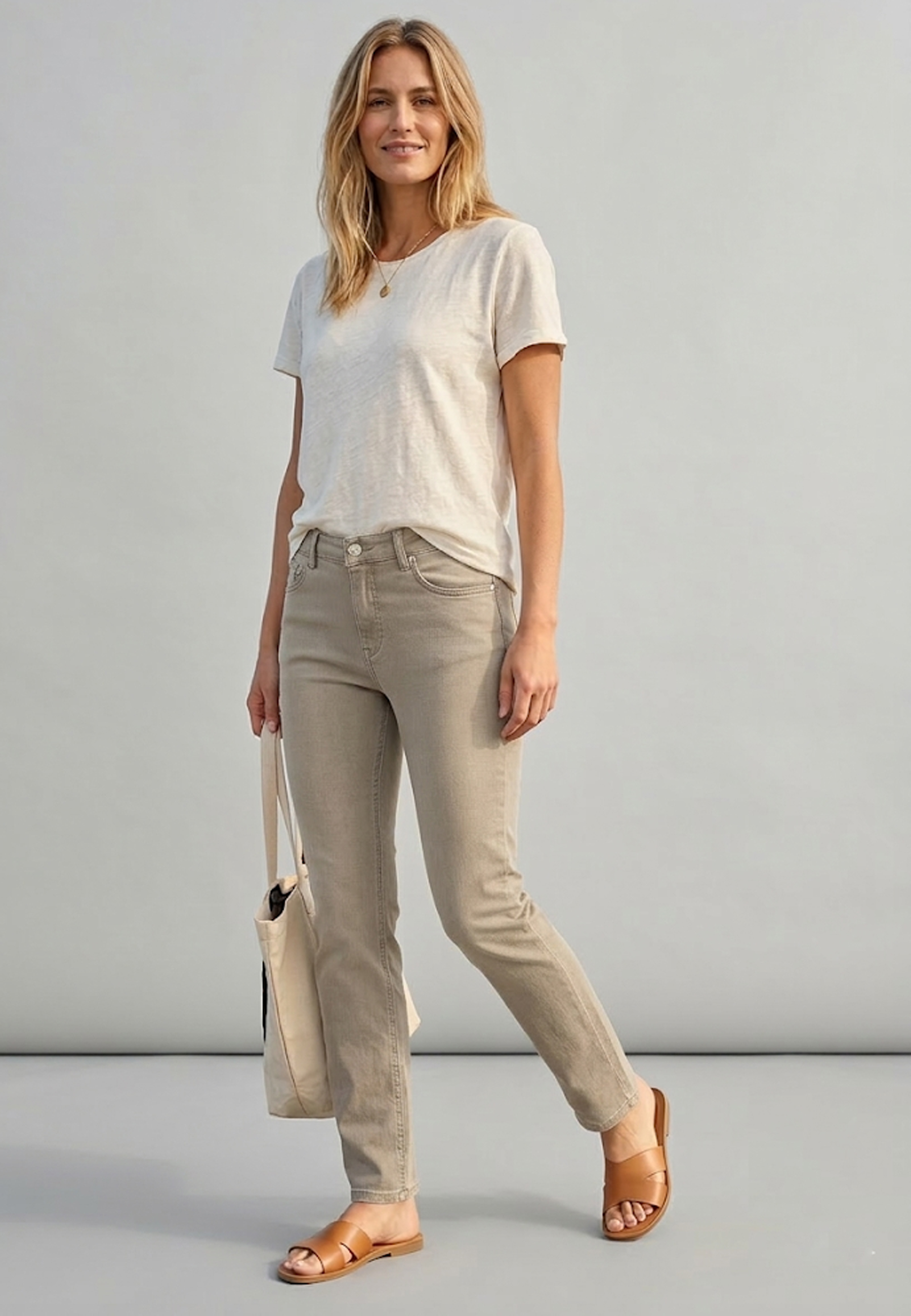 Angels Damen Jeans Cici - greige used 36