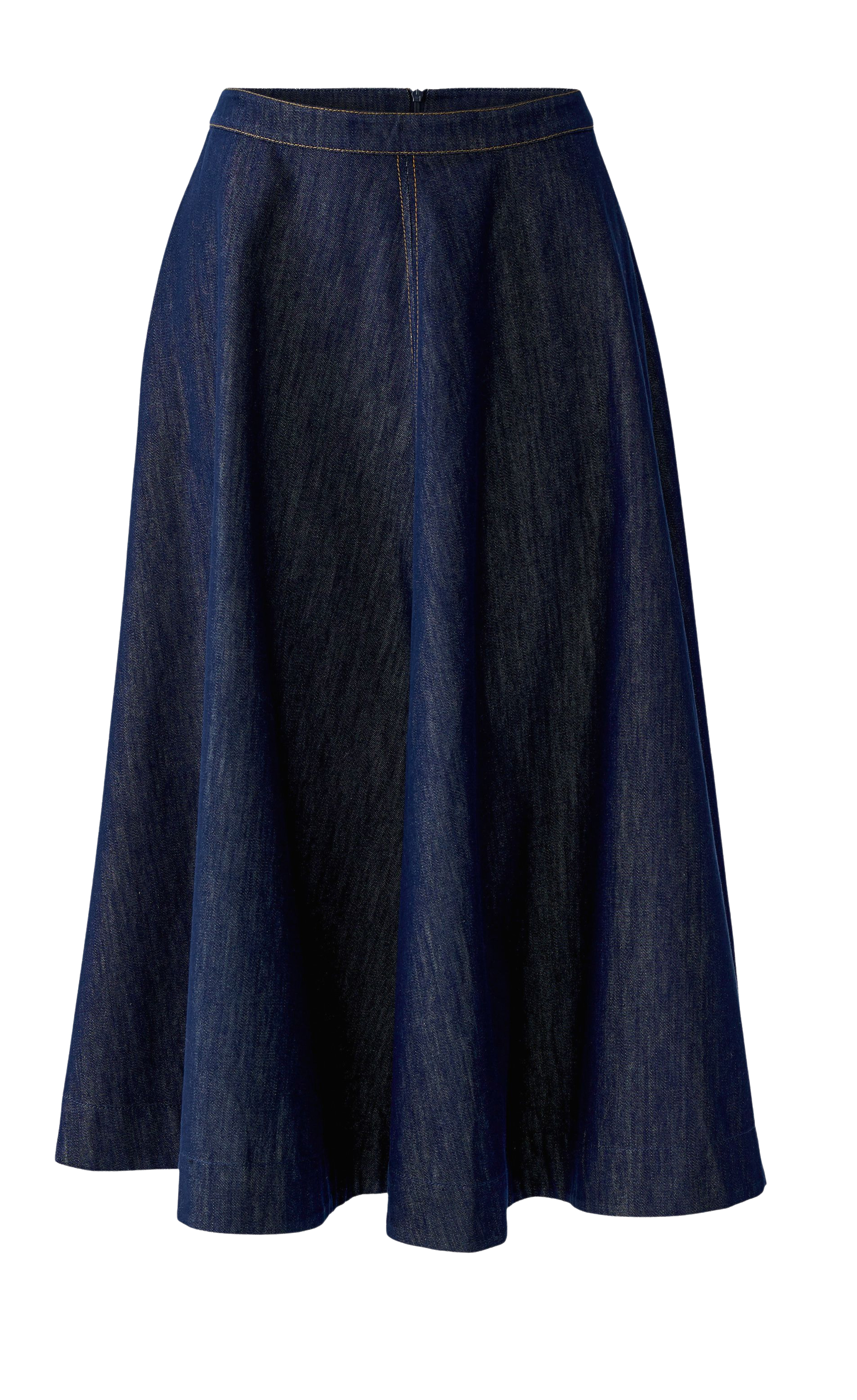 Oui weit schwingender Jeansrock im Raw Denim