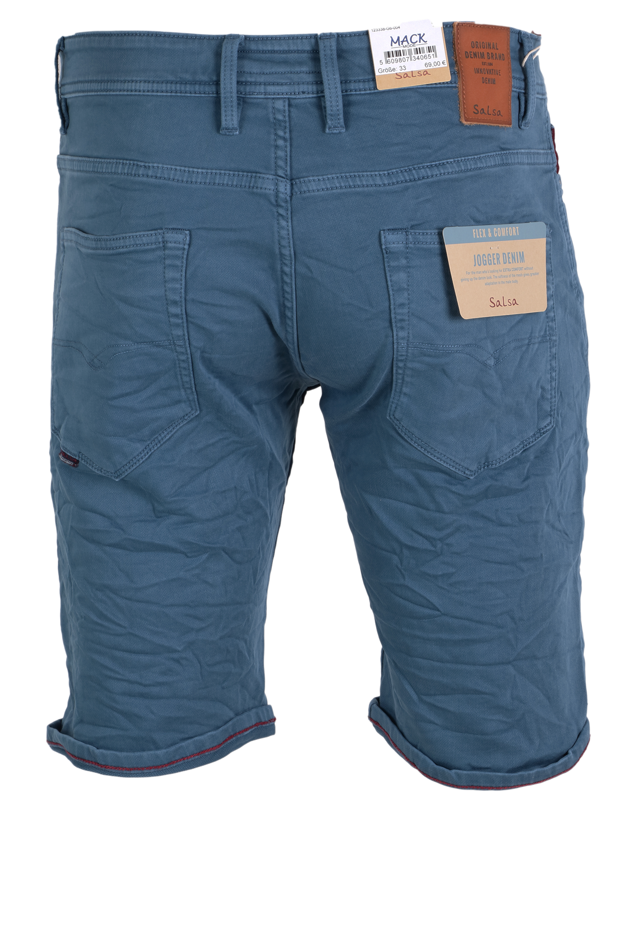 Sala Herren Bermuda Shorts Jersey - blau 30