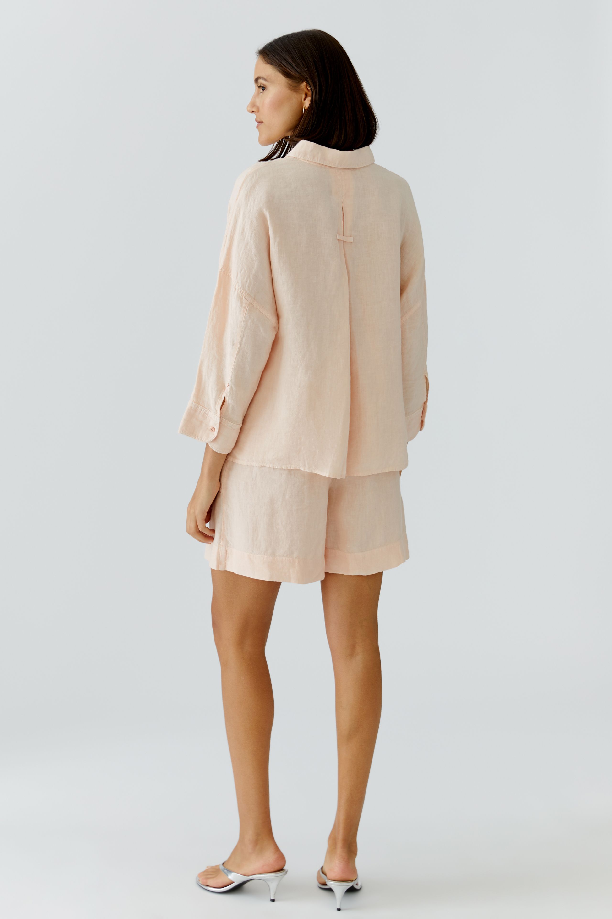 Oui Leinenbluse gewaschen Oversized geschnitten 42