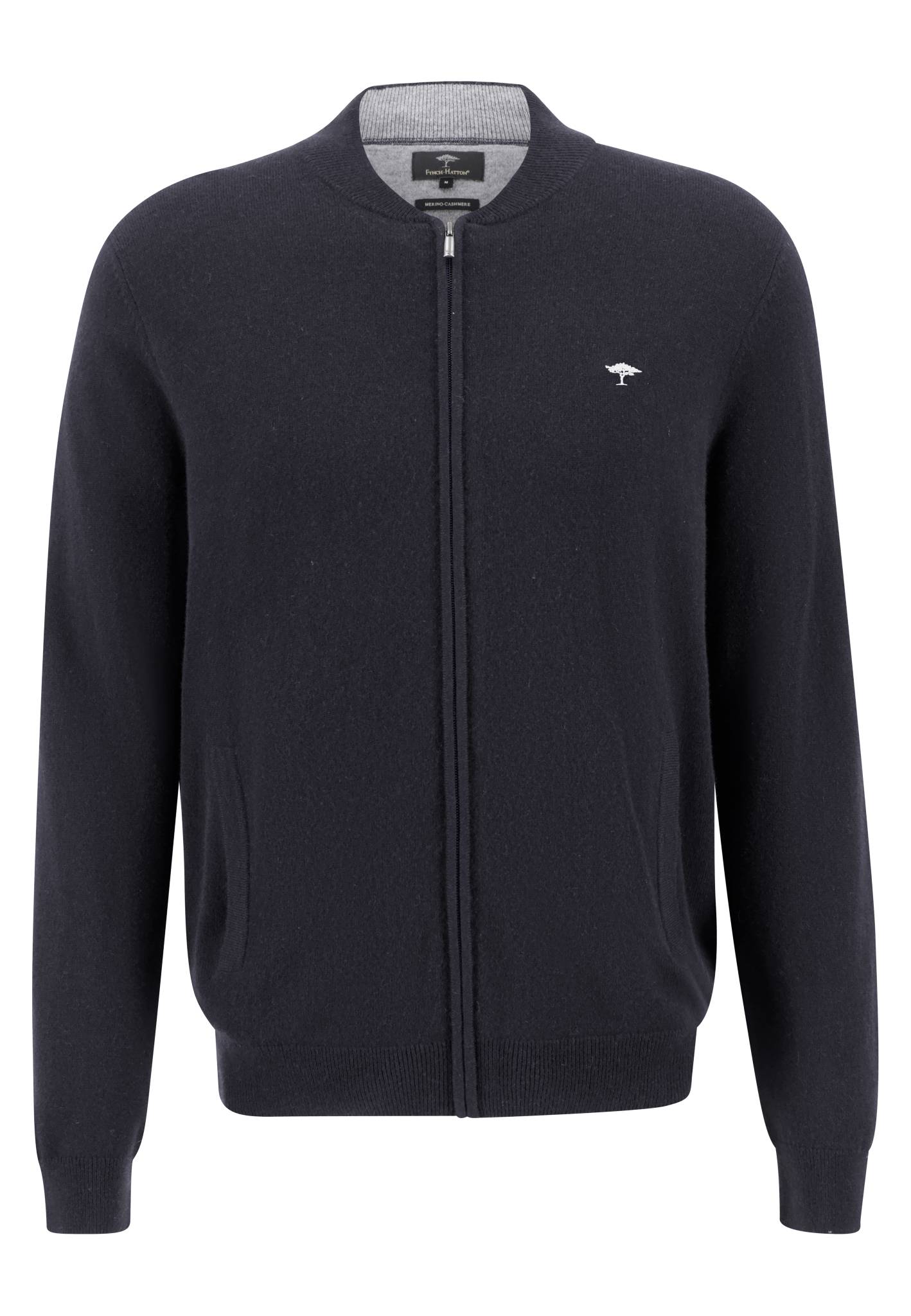 Fynch-Hatton Herren Strickjacke Wolle - dunkelblau XL