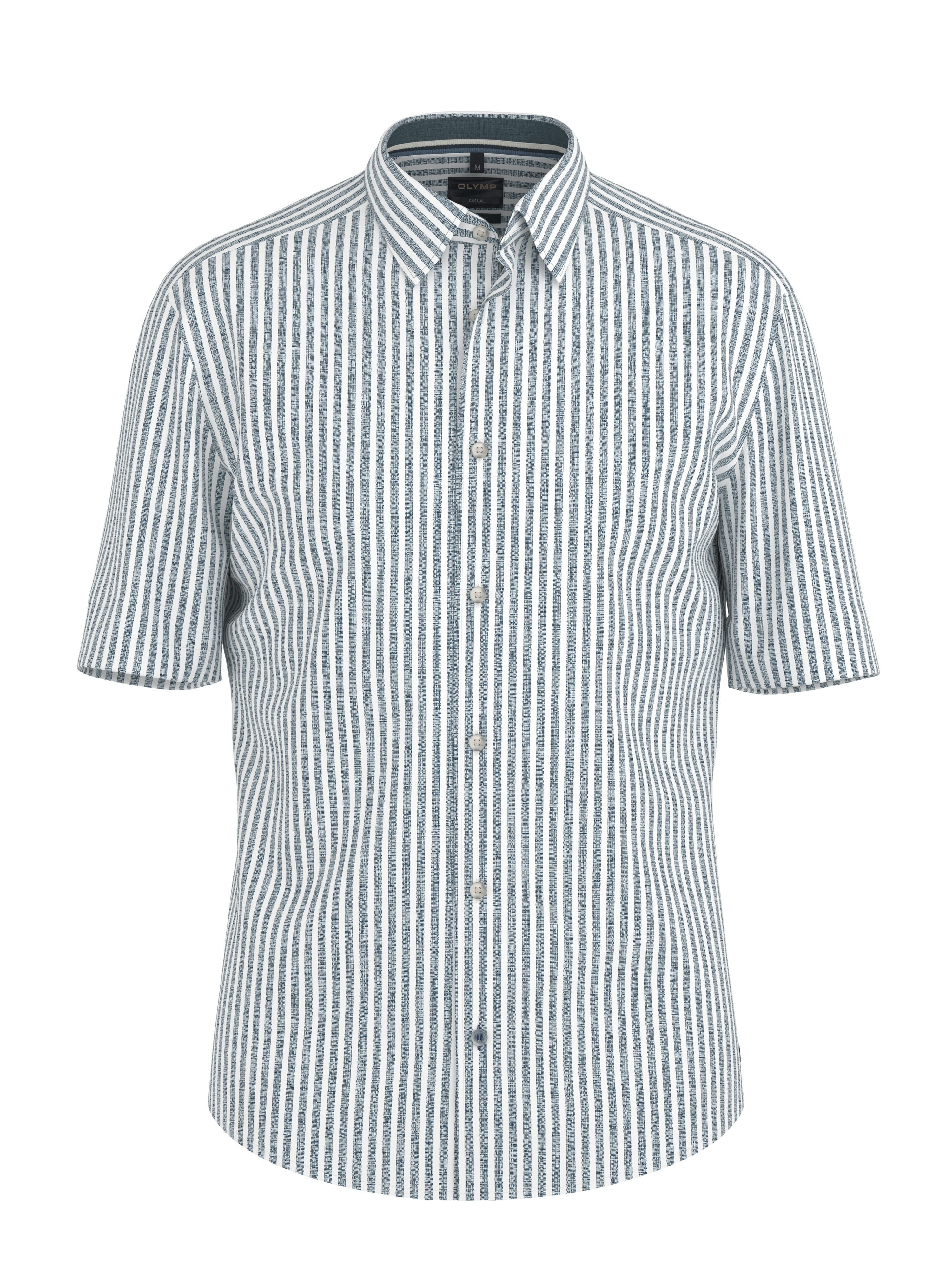 Olymp Casual Leinenhemd 1/2 Arm Streifen XXL