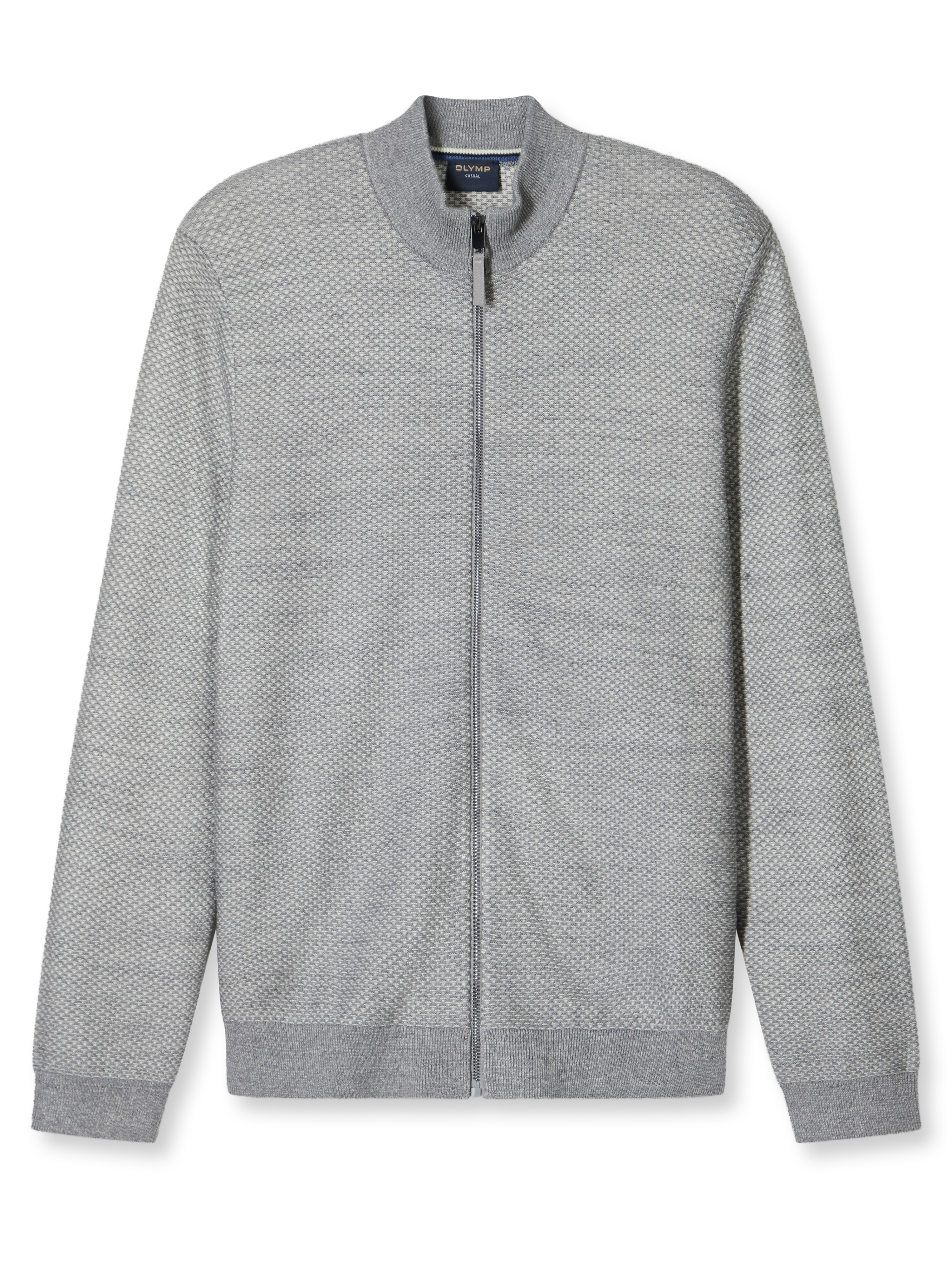 Olymp Herren Strickjacke - silbergrau