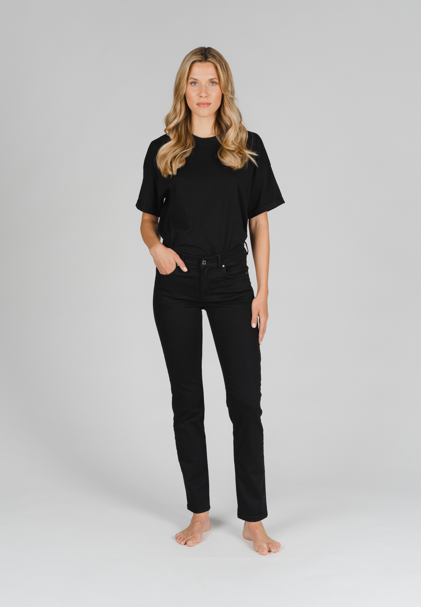 Angels Damen Jeans Ornella 7/8 Länge - schwarz