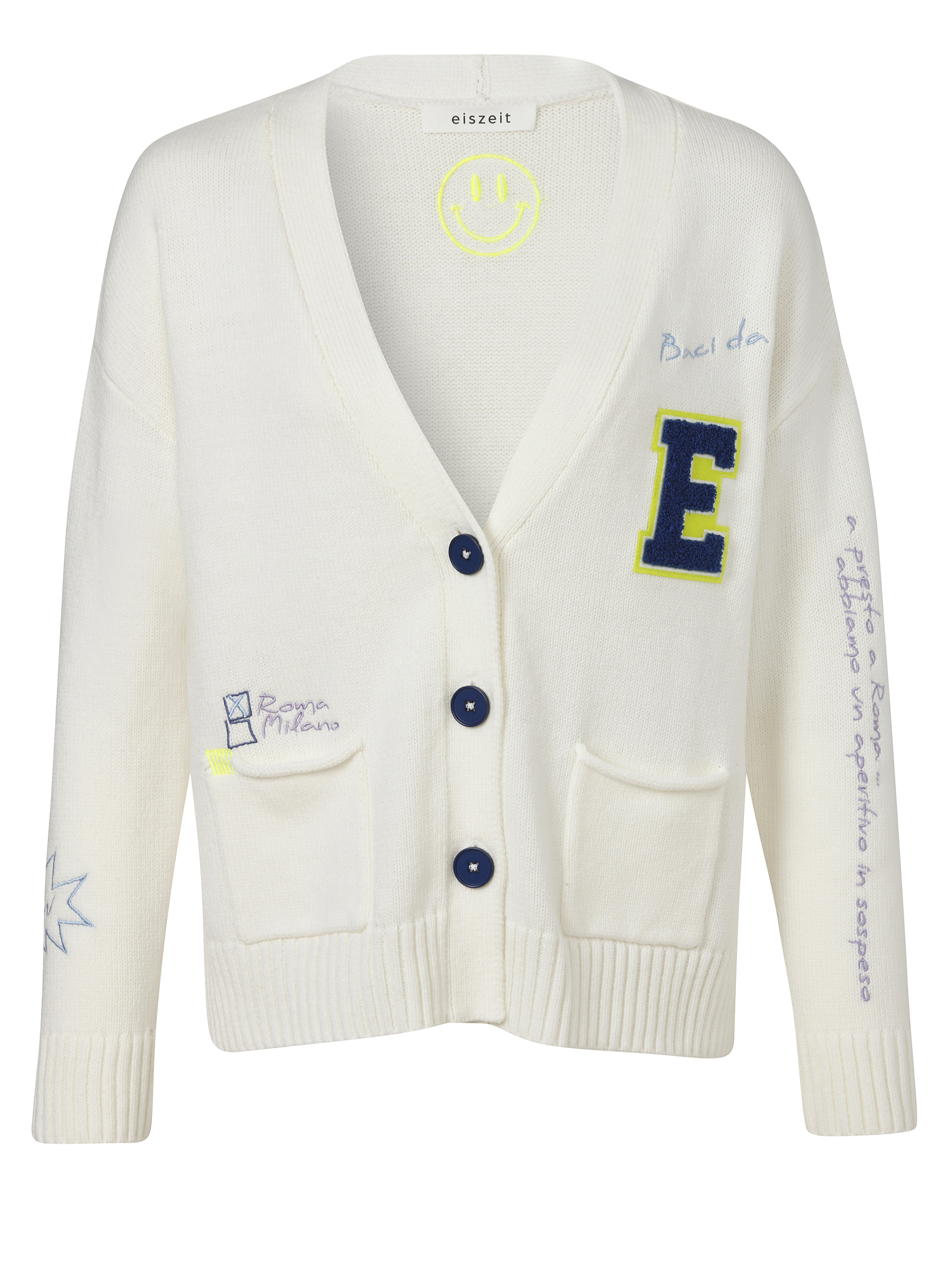 Eiszeit Damen Strickjacke V-Ausschnitt