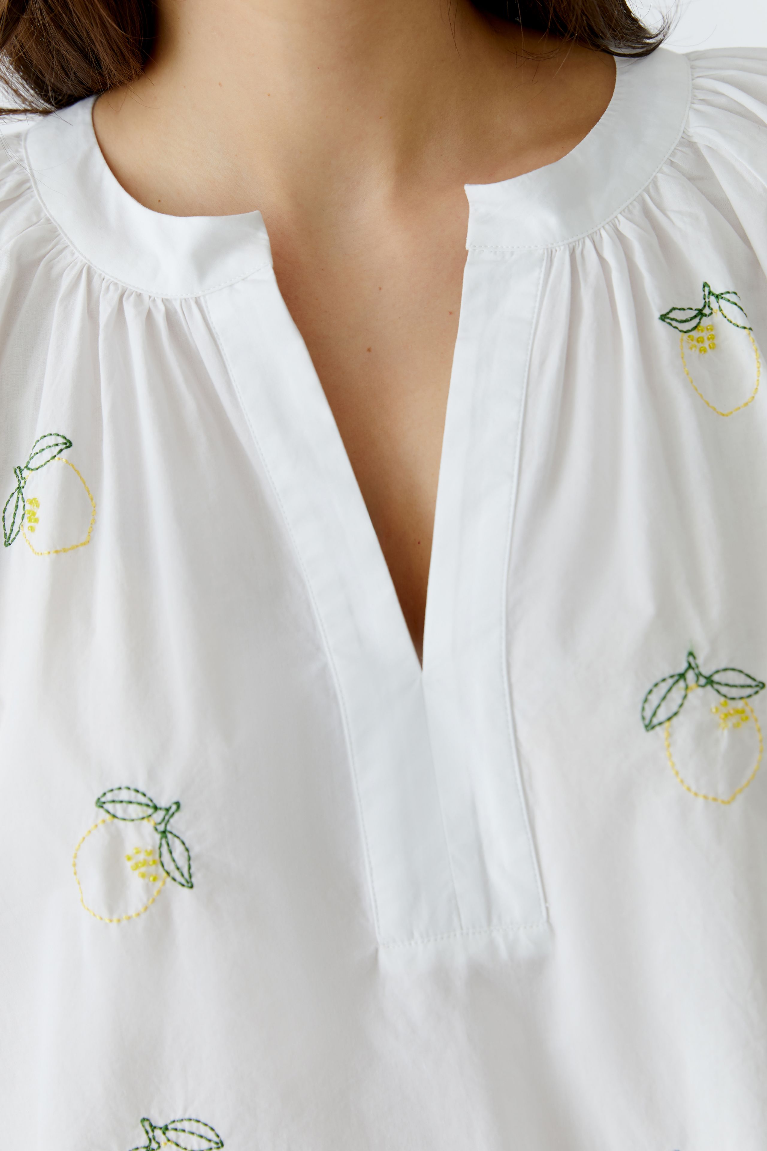 Oui Bestickte Tunika 42