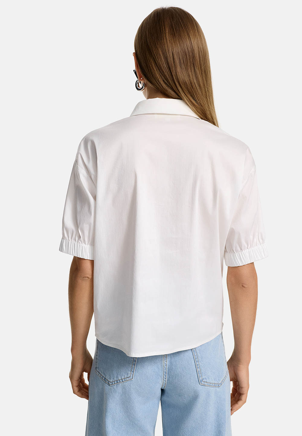 Catnoir Bluse Baumwollstretch 1/2 Arm 36 weiß