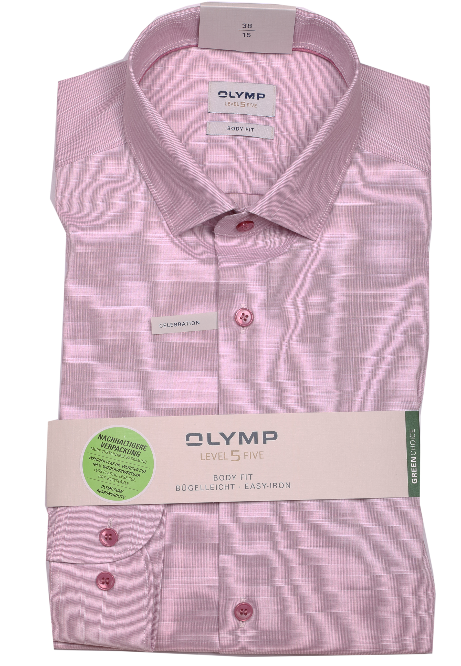 Olymp Hemd Level 5 body fit - rot