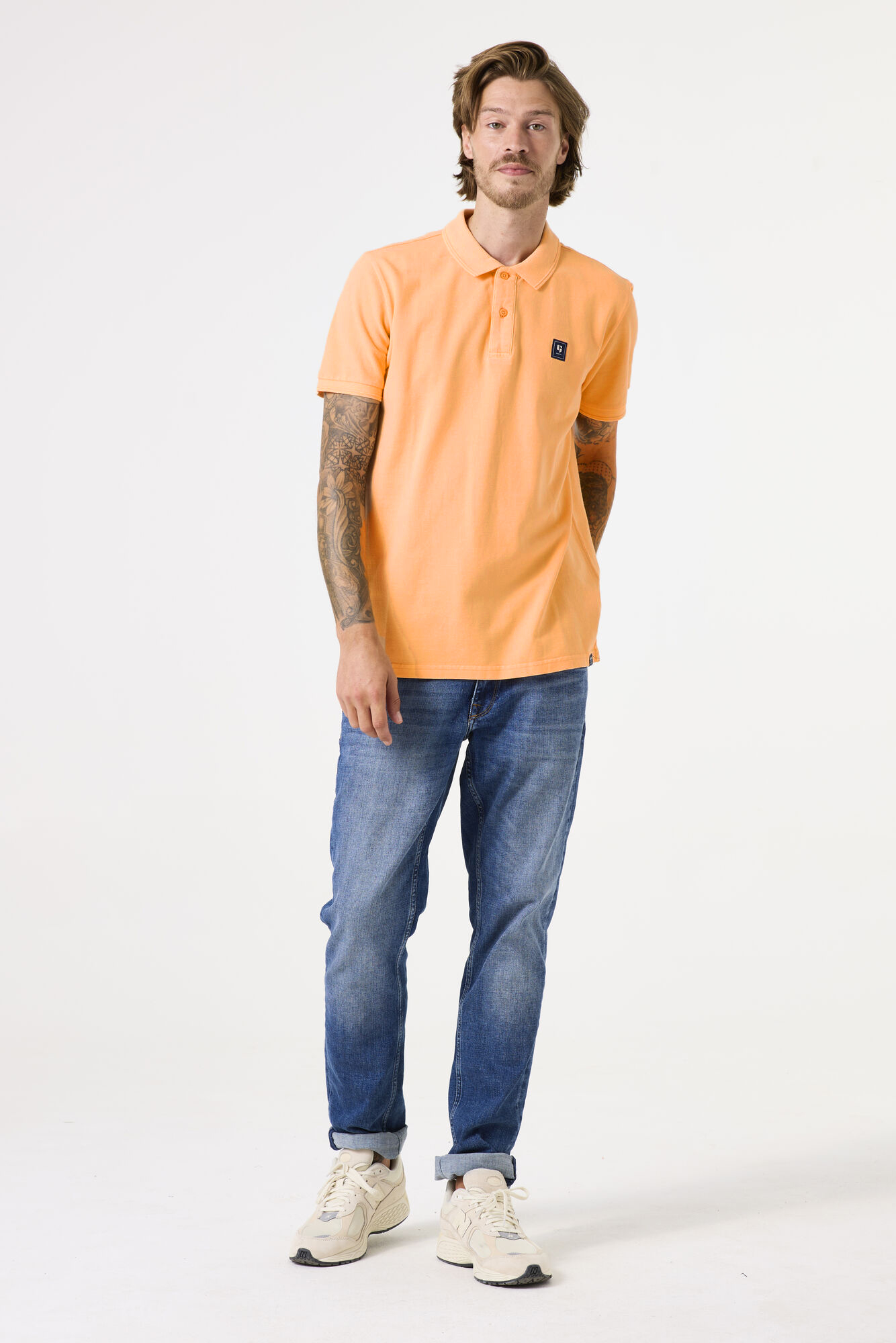 Garcia Herren Poloshirt - apricot XL