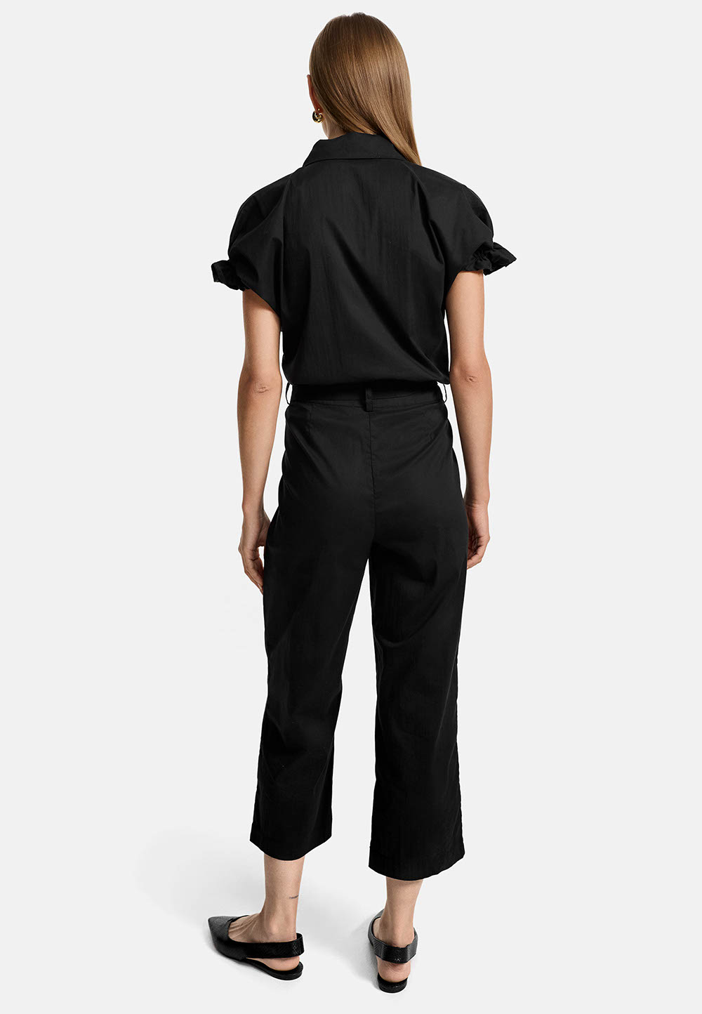 Catnoir Bluse smoked Baumwollstretch - weiß 36