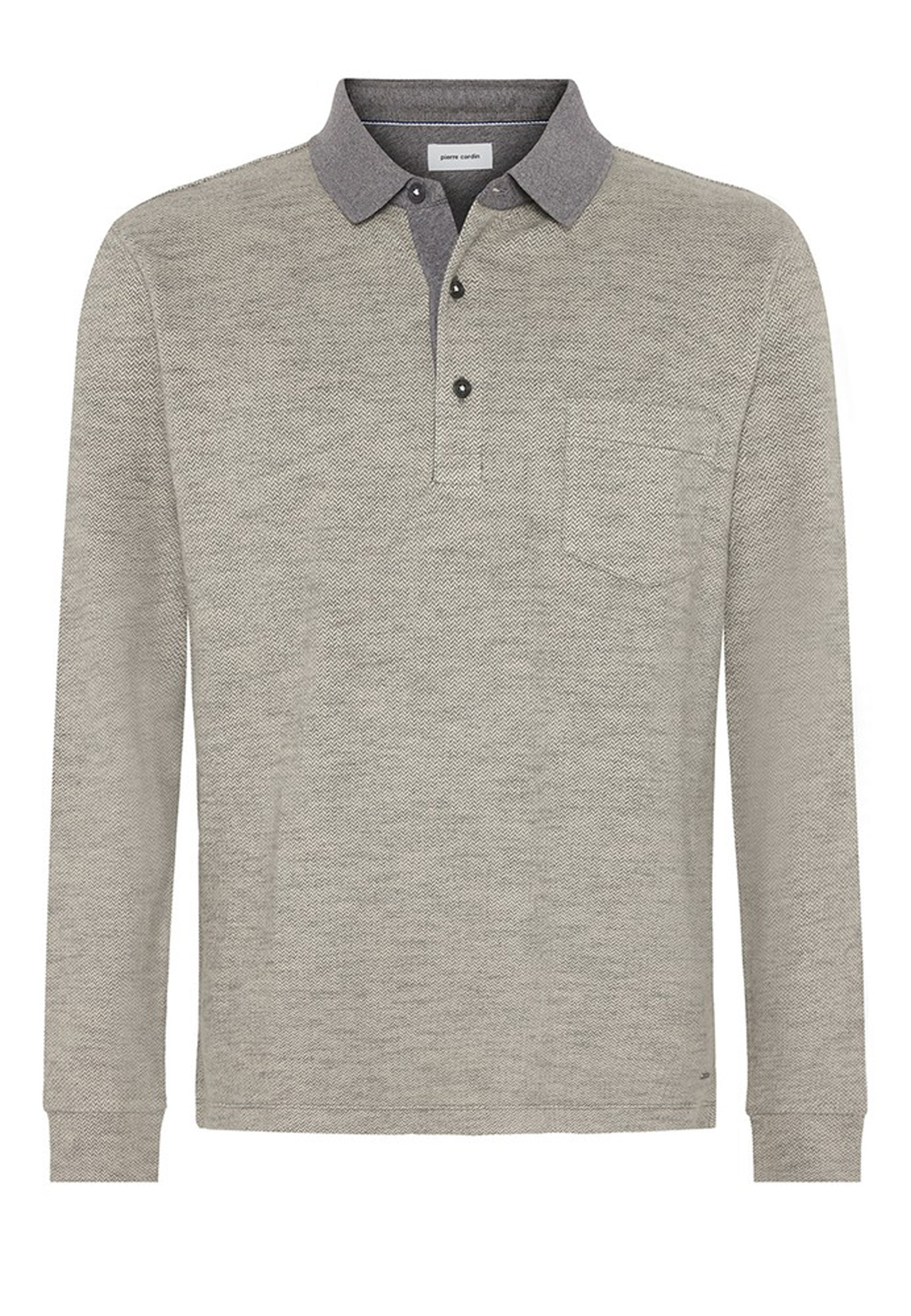 Pierre Cardin Langarm Poloshirt Herren Beige XXL