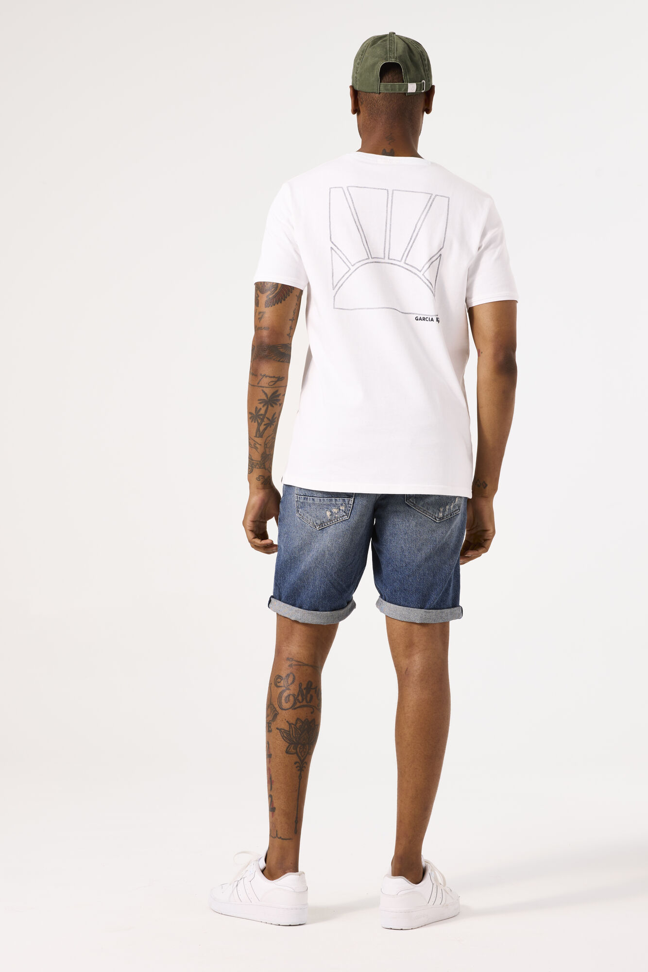 Garcia Herren T-Shirt print - weiß