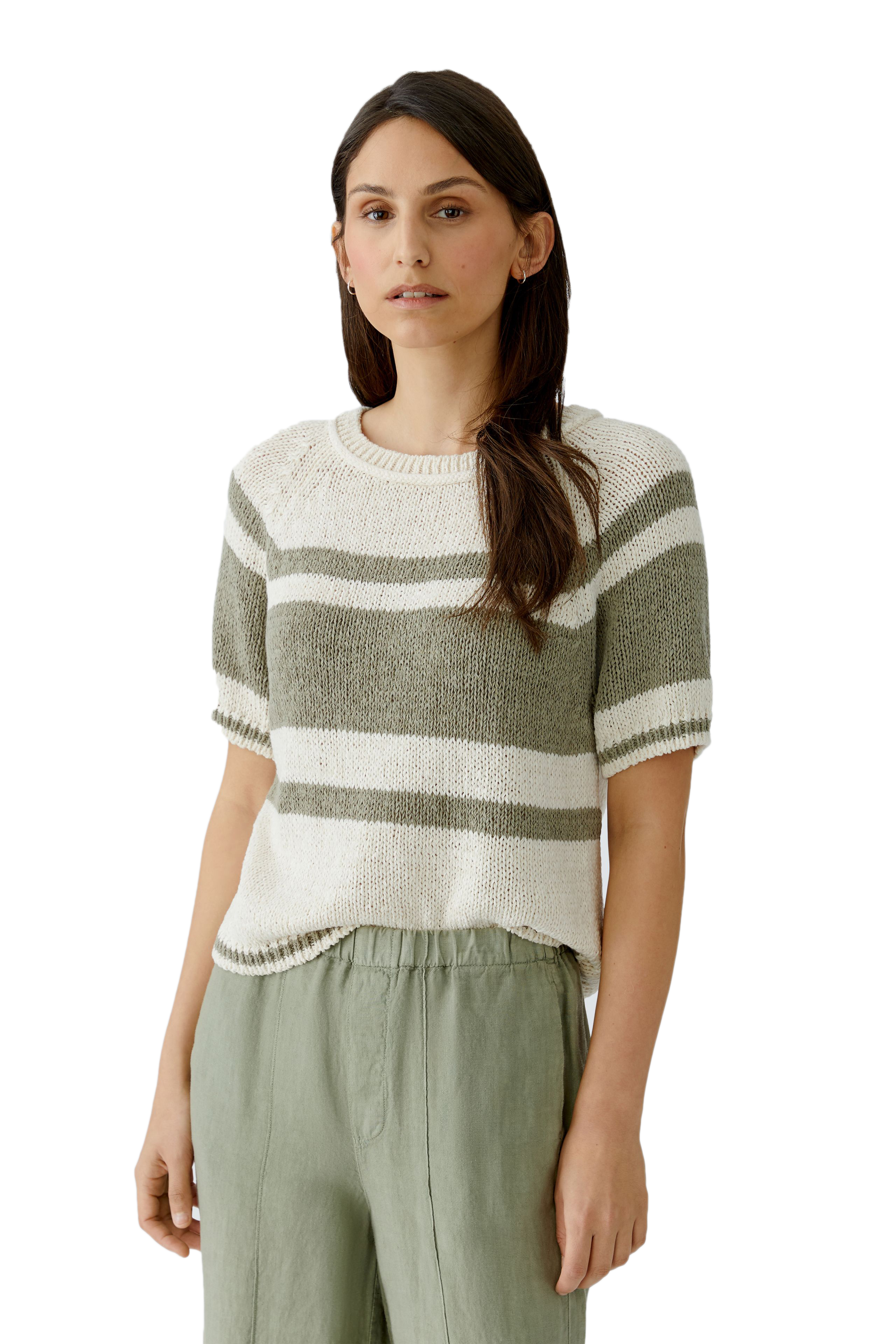 Oui  Pullover in sommerlichem Bändchengarn 42