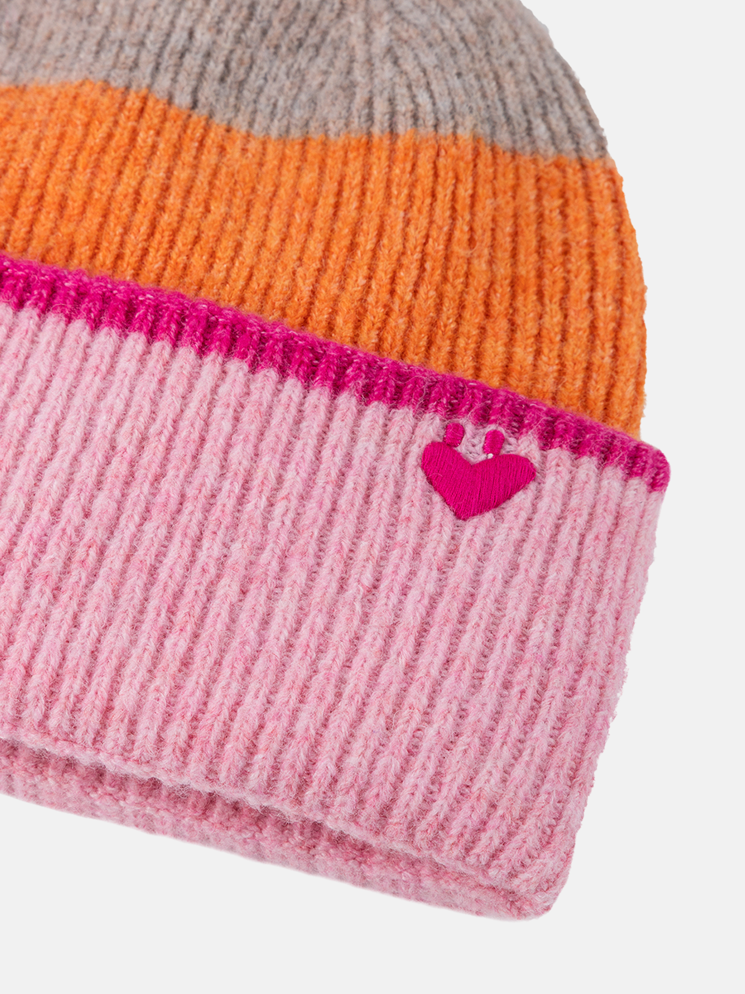 Lieblingsstück Damen Mütze – Colorblock Pink / Orange / Grau OZ