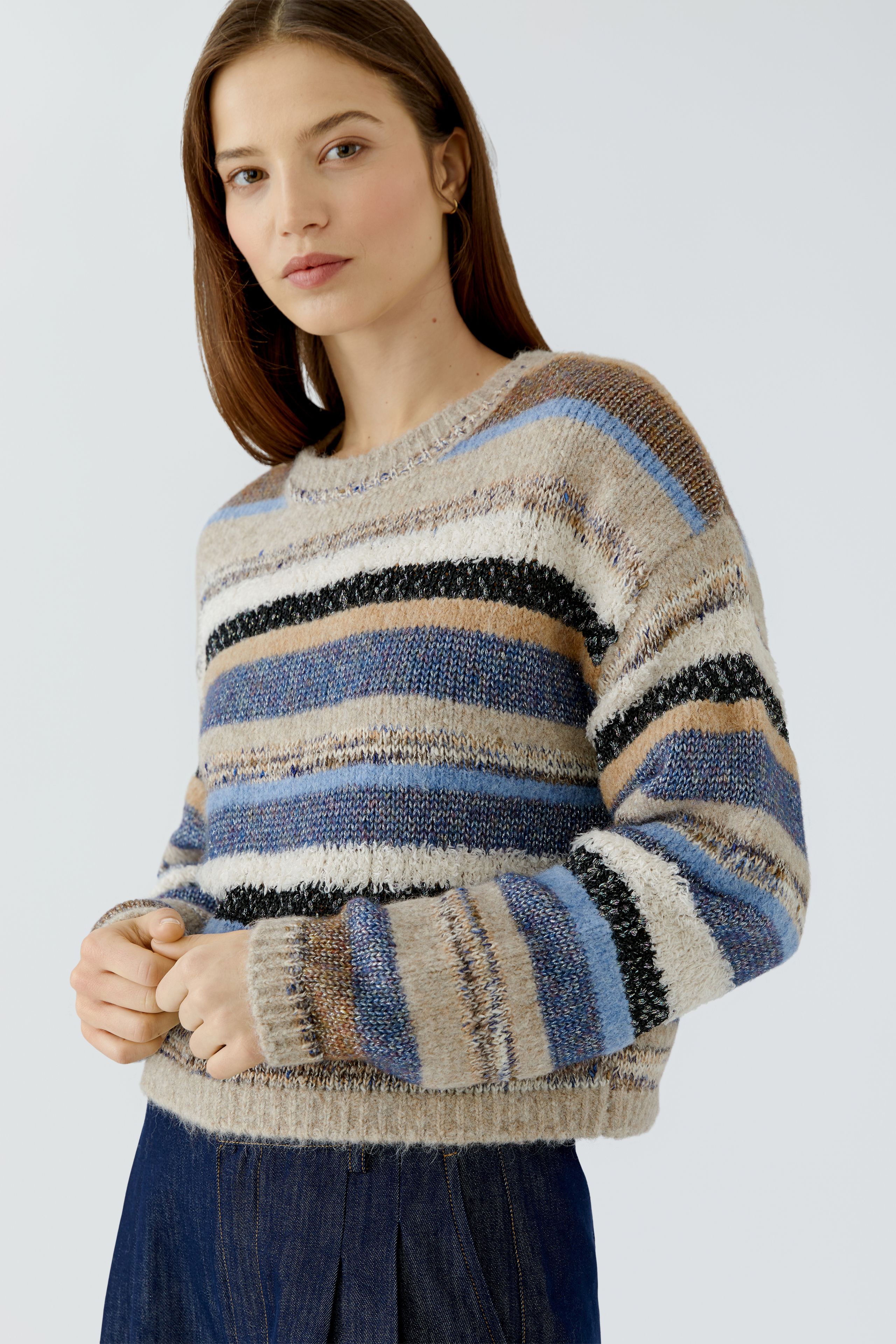 Oui Damen‑Pullover mit Streifen 42