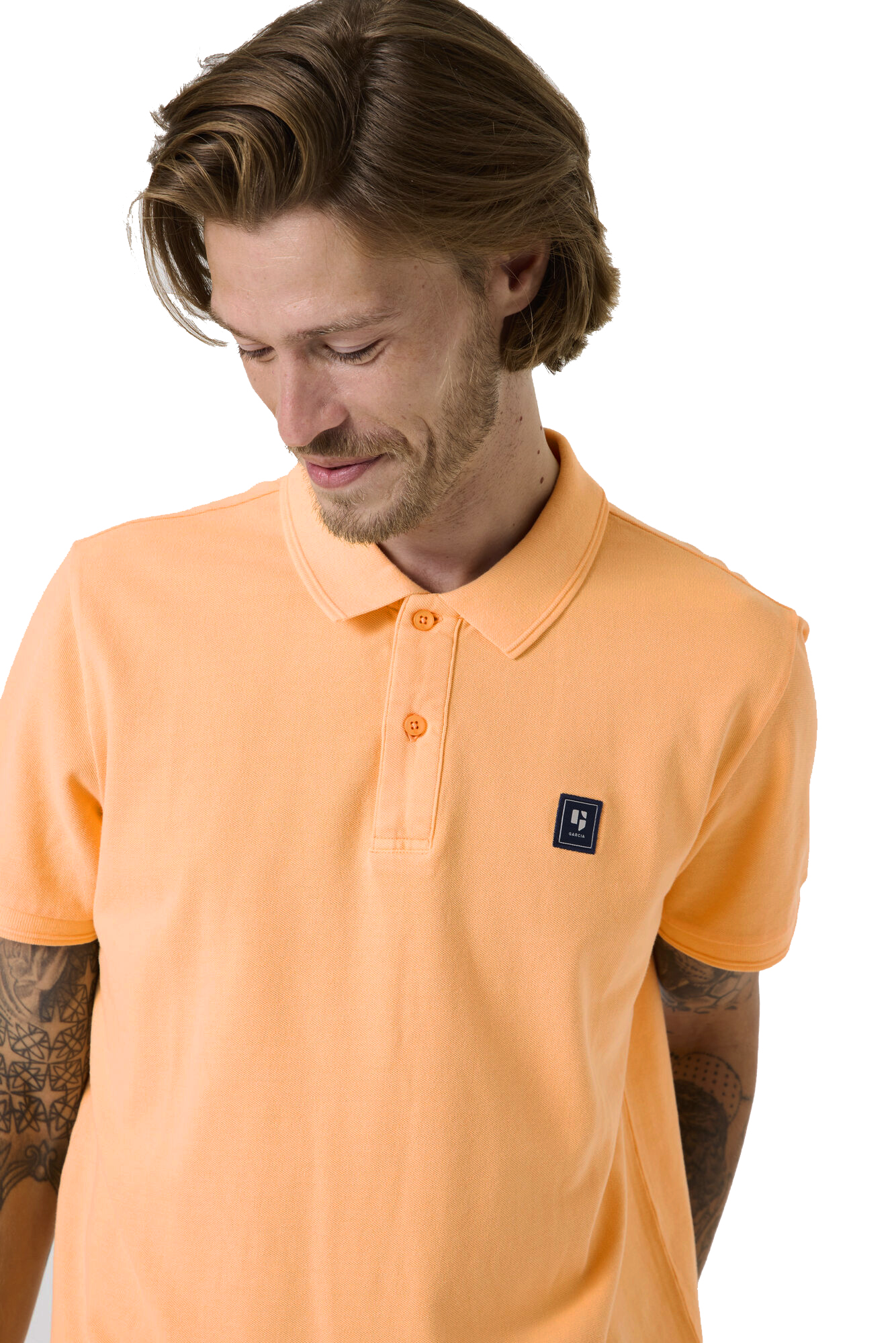 Garcia Herren Poloshirt - apricot XL
