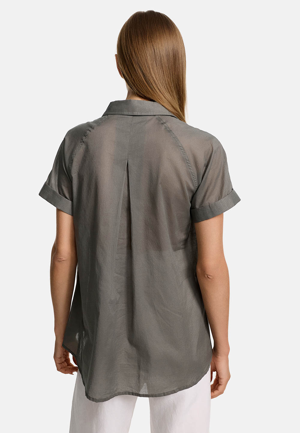 Catnoir Bluse kurzarm - olive