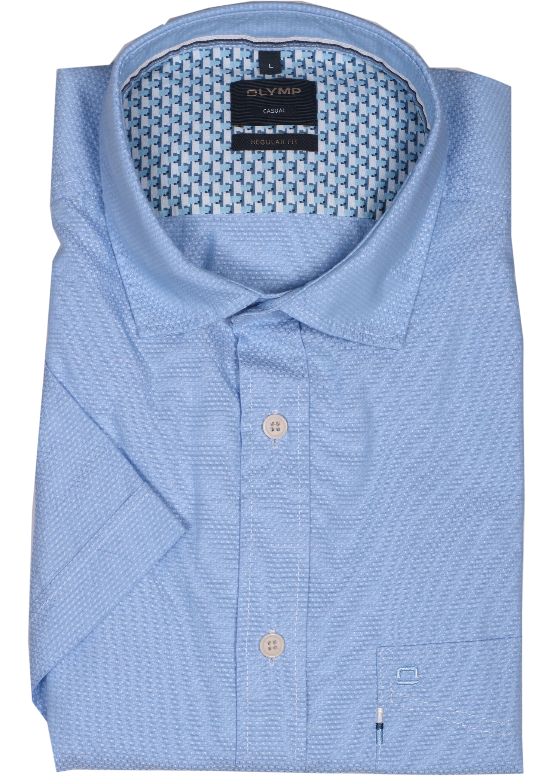 Olymp Hemd regular fit 1/2 Arm - hellblau