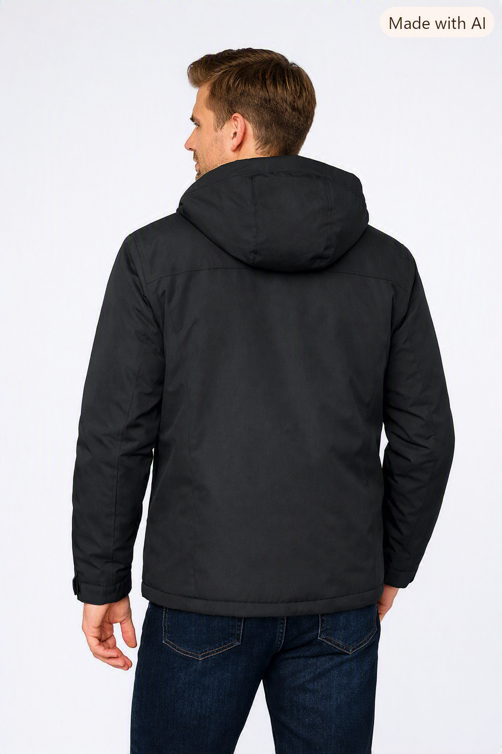 Garcia Herrenjacke – Schwarze Winterjacke mit Kapuze XXL
