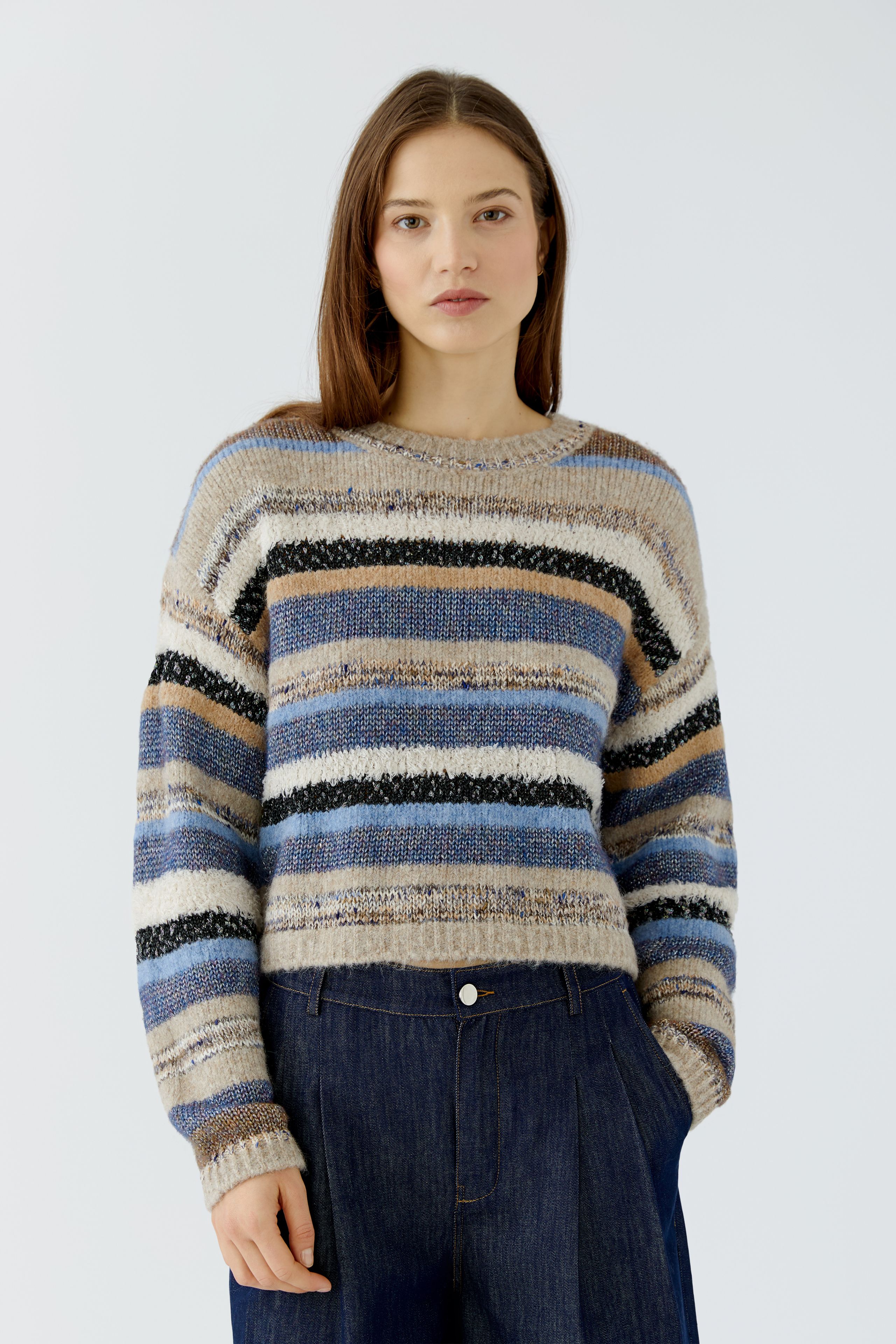 Oui Damen‑Pullover mit Streifen 42