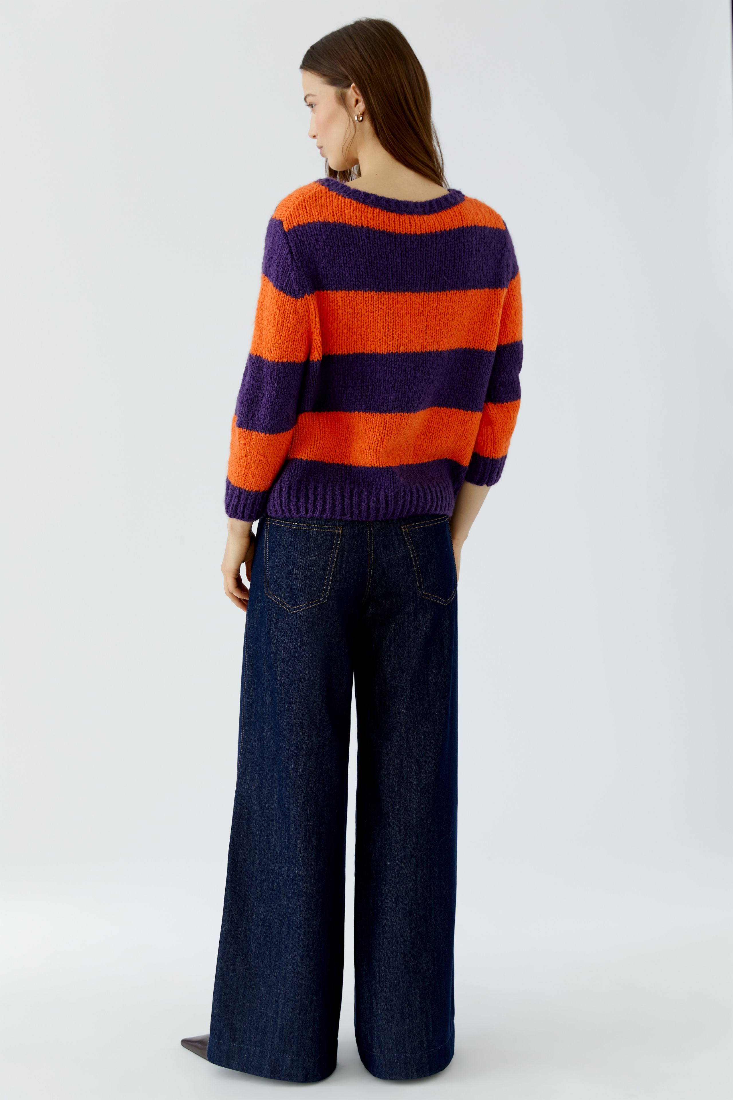 Oui Damen‑Pullover ESMY mit Streifenmuster 42
