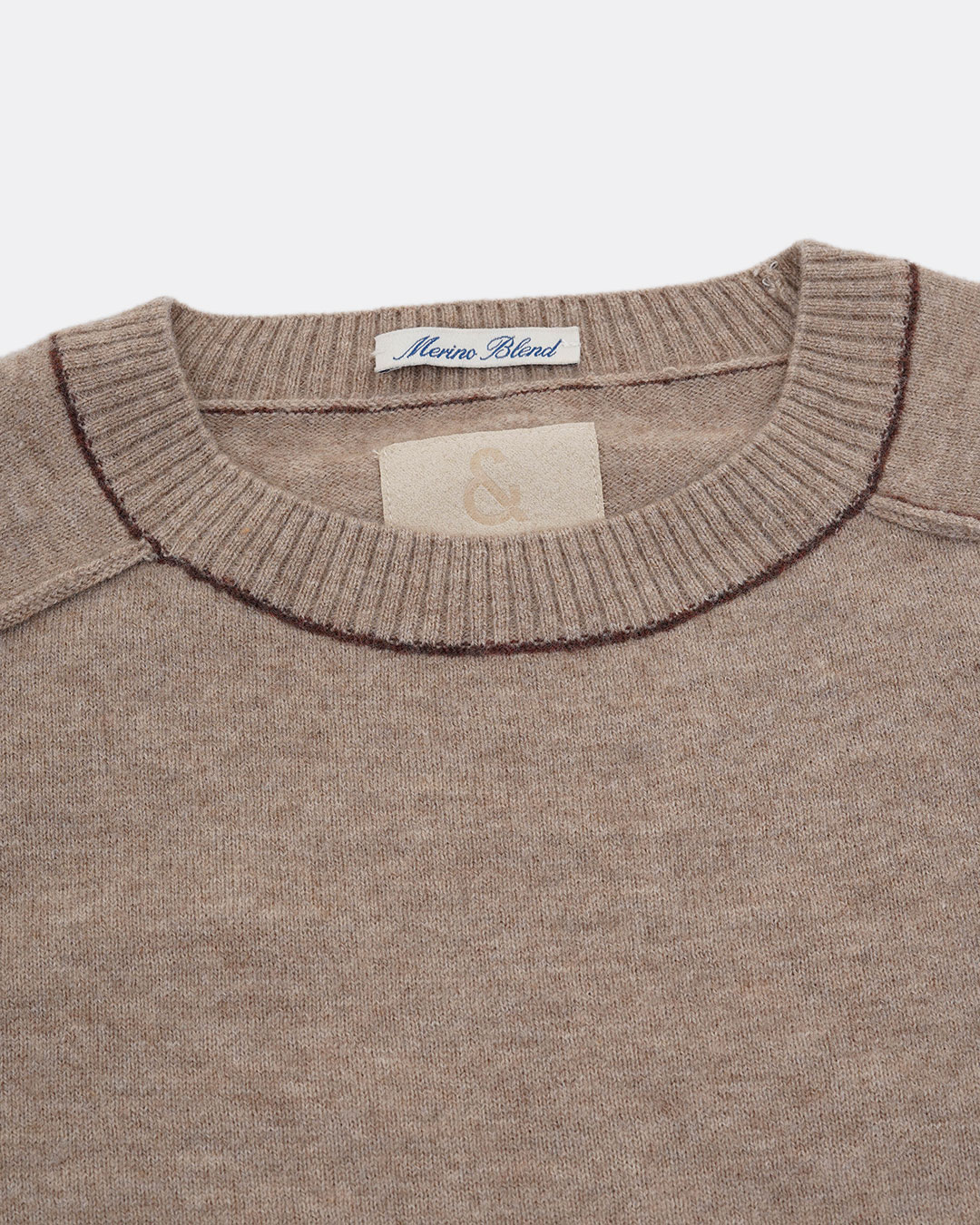Colours & Sons Herren Pullover Wolle - beige