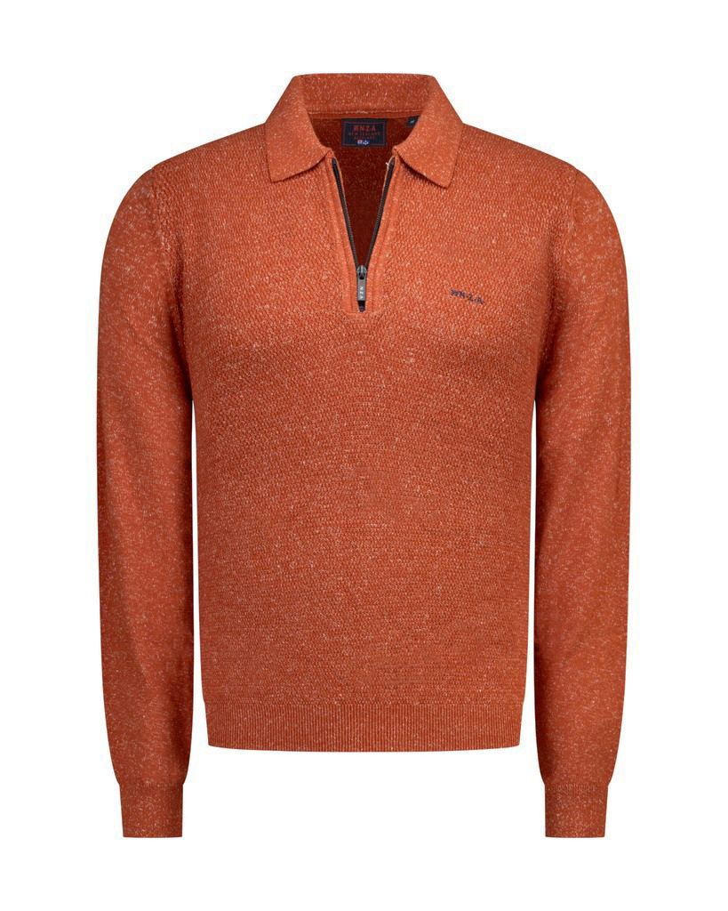 New Zealand Auckland Pullover Polokragen – Rostorange