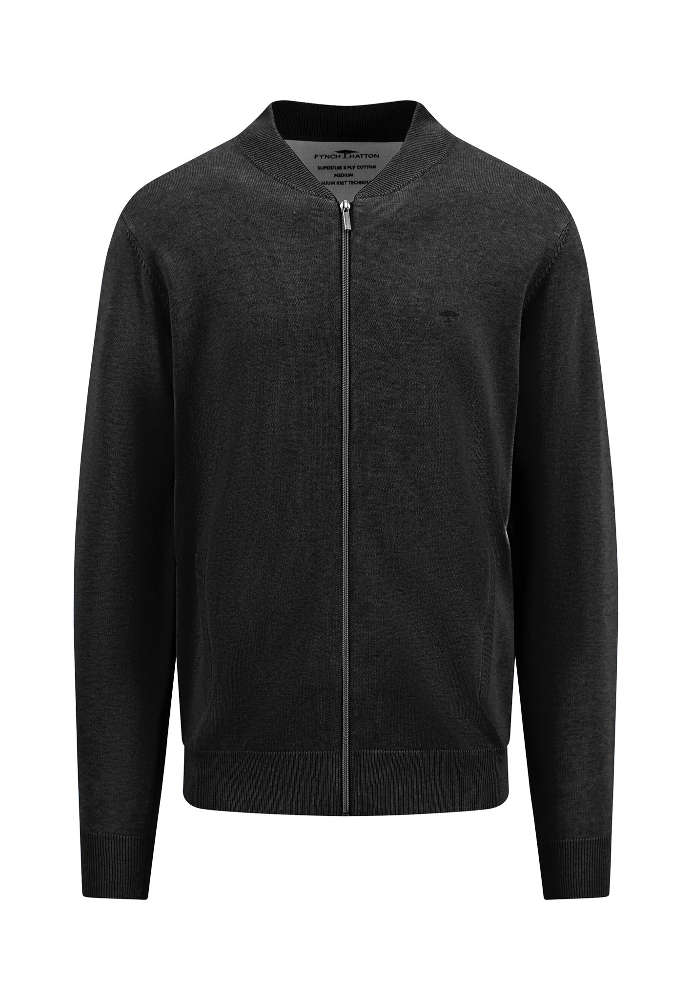 Fynch-Hatton Herren Strickjacke - schwarz