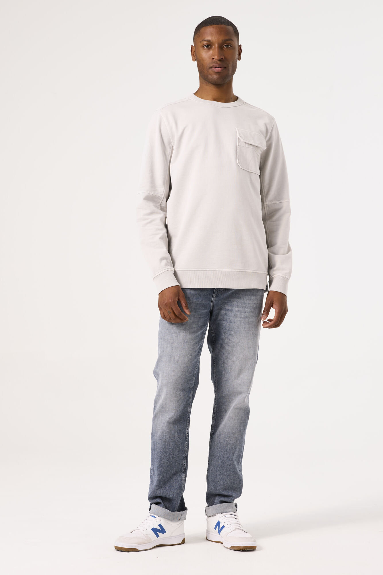Garcia Herren Sweatshirt - hellgrau L