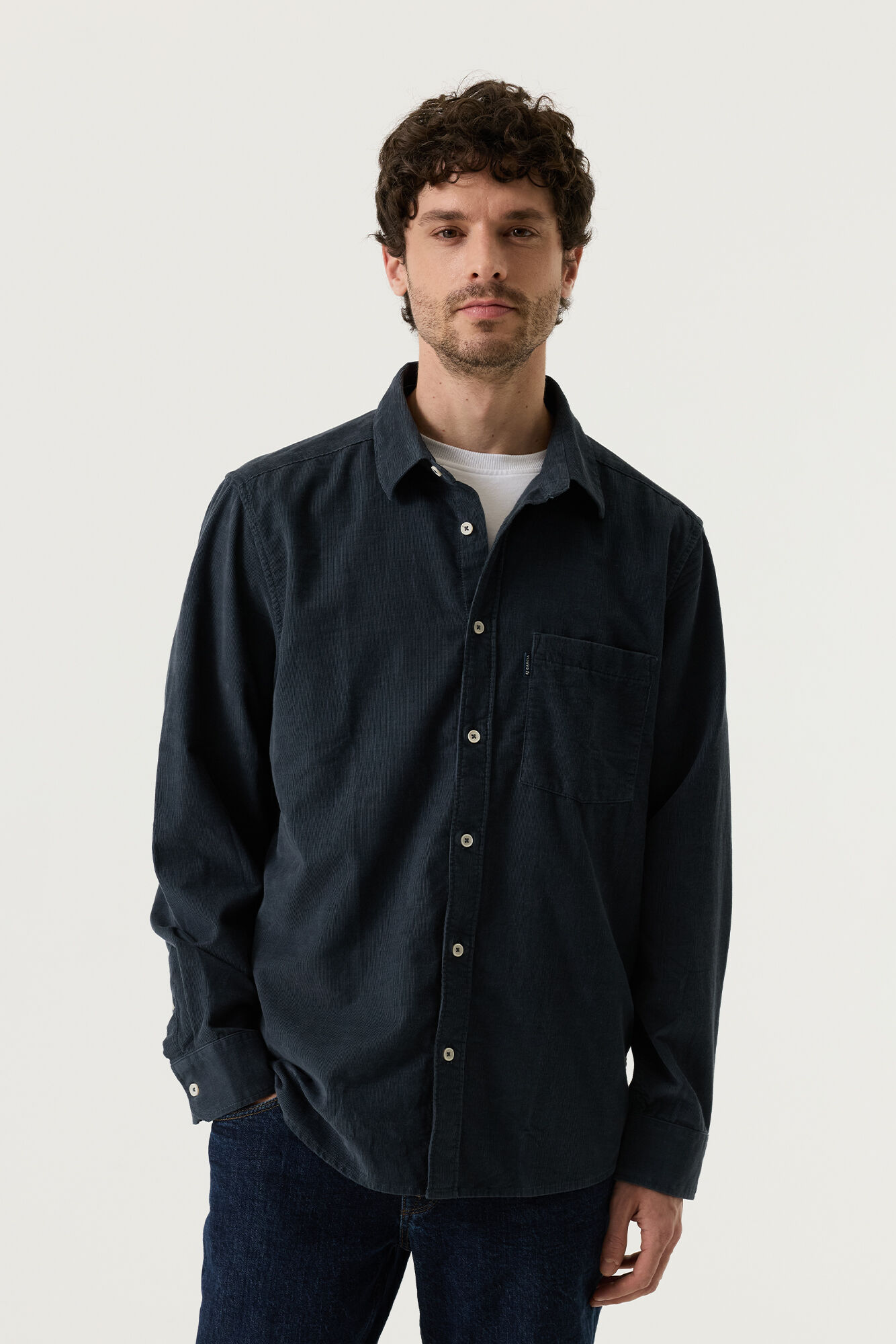 Garcia Herren Cordhemd - dunkelblau XL