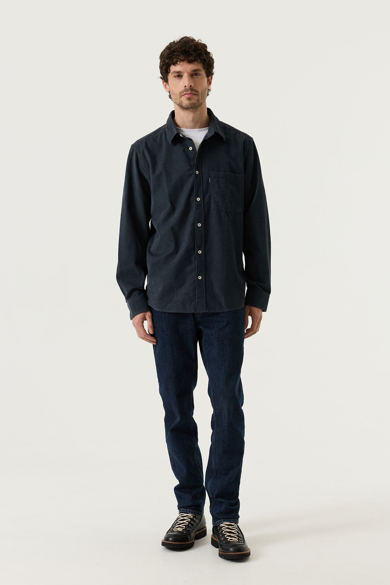 Garcia Herren Cordhemd - dunkelblau XL