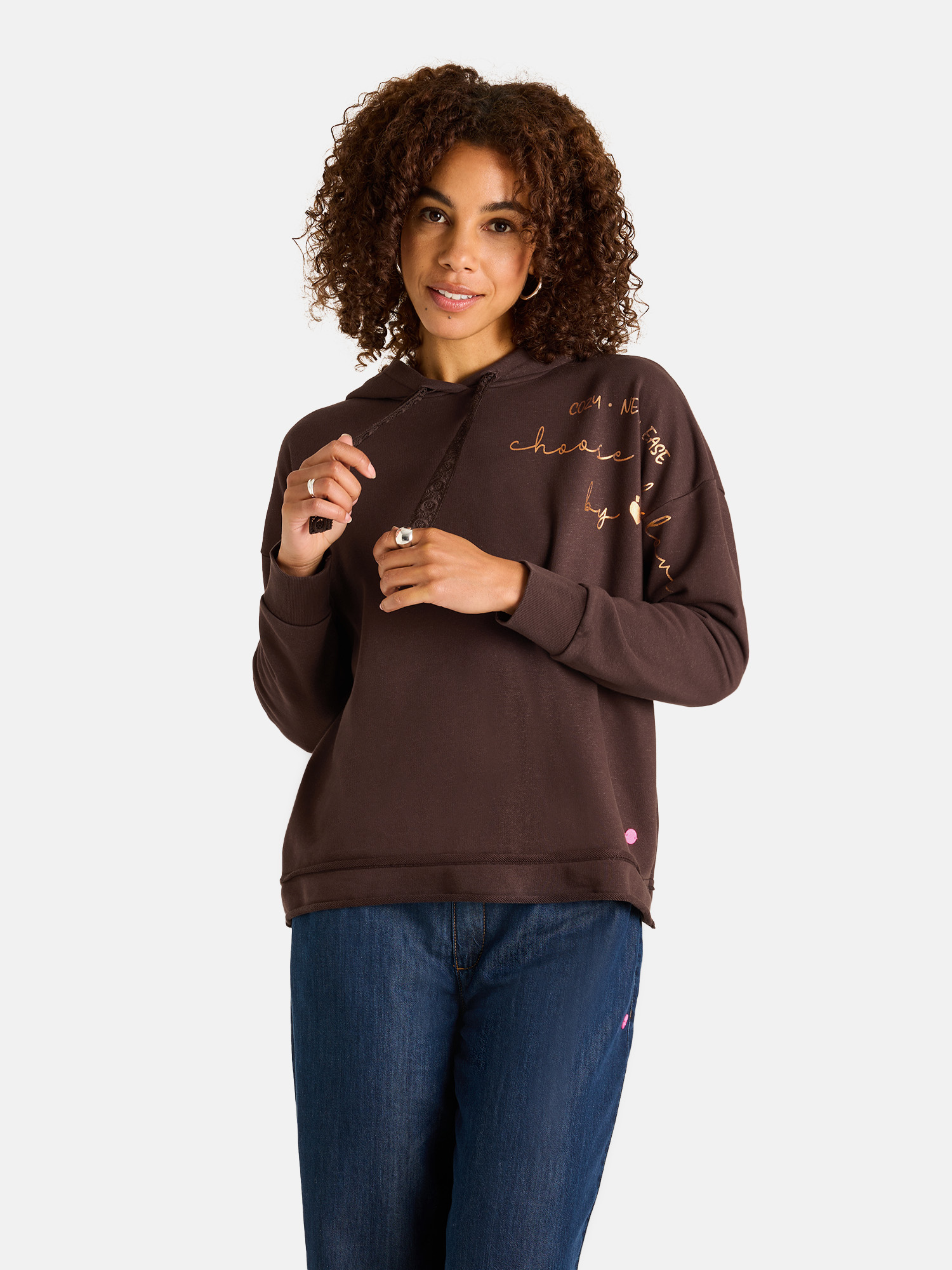 Lieblingsstück Damen Hoodie Chosen by Love – Braun XS