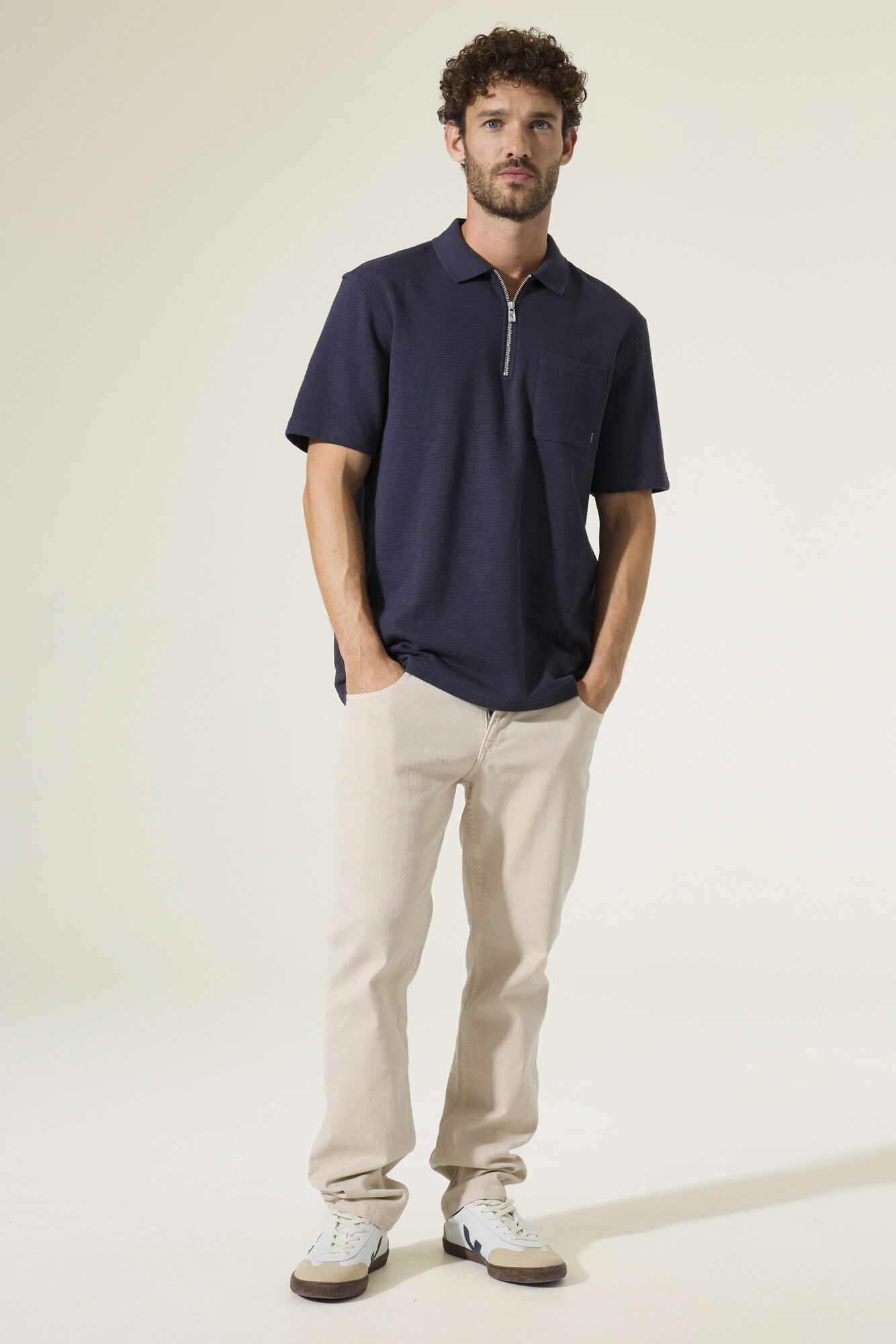 Garcia Poloshirt mit Zip - dunkelblau M