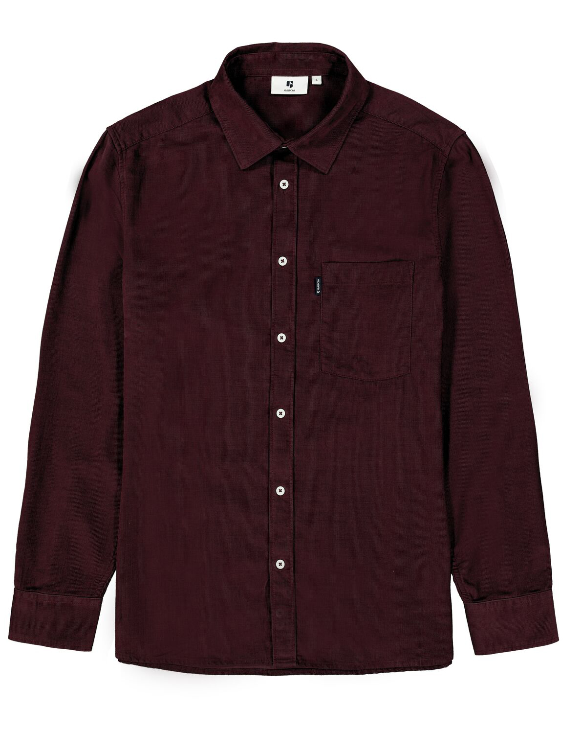 Garcia Herren Cordhemd - bordeaux XL