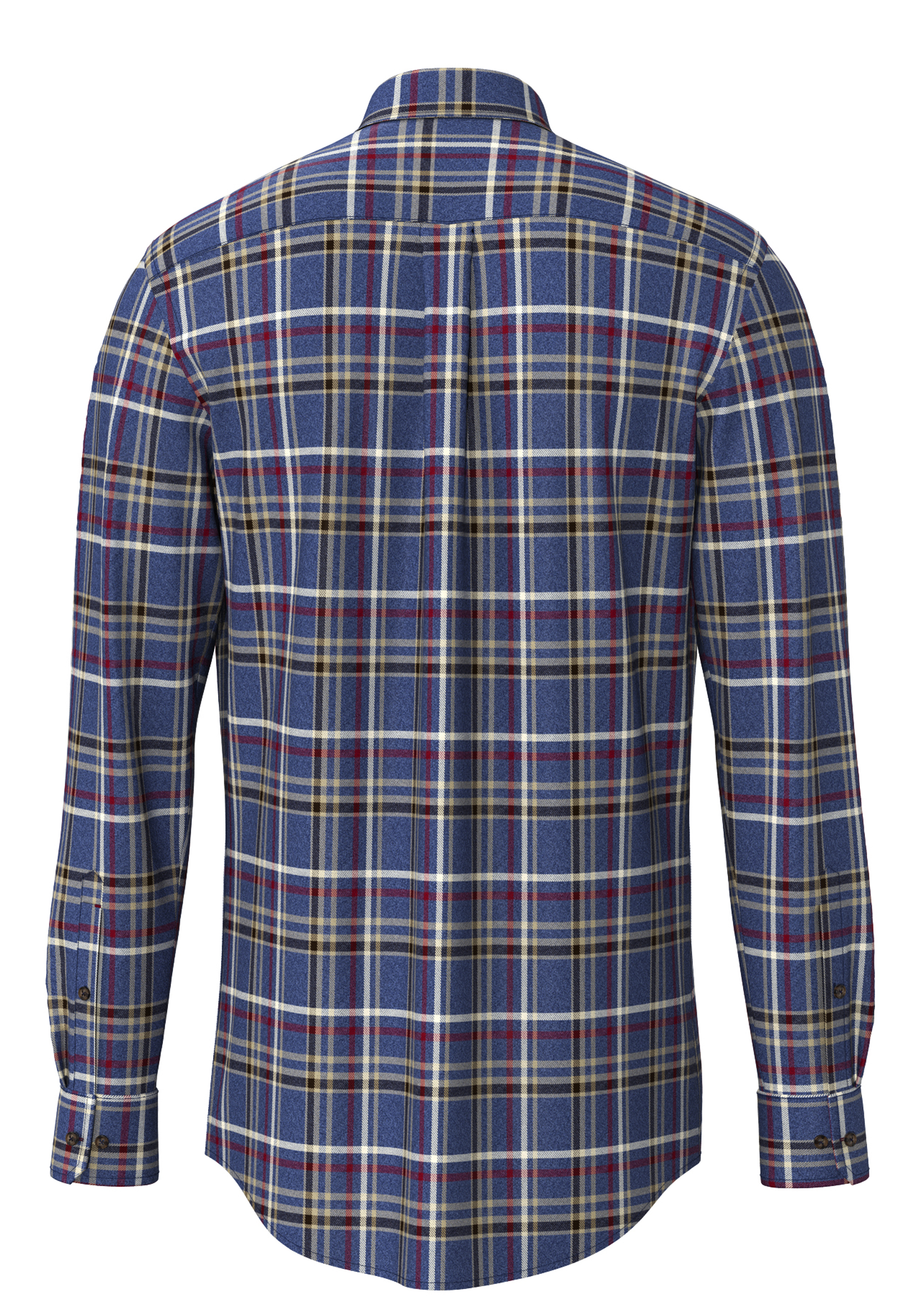 Fynch-Hatton Flanellhemd kariert - dunkelblau 3XL