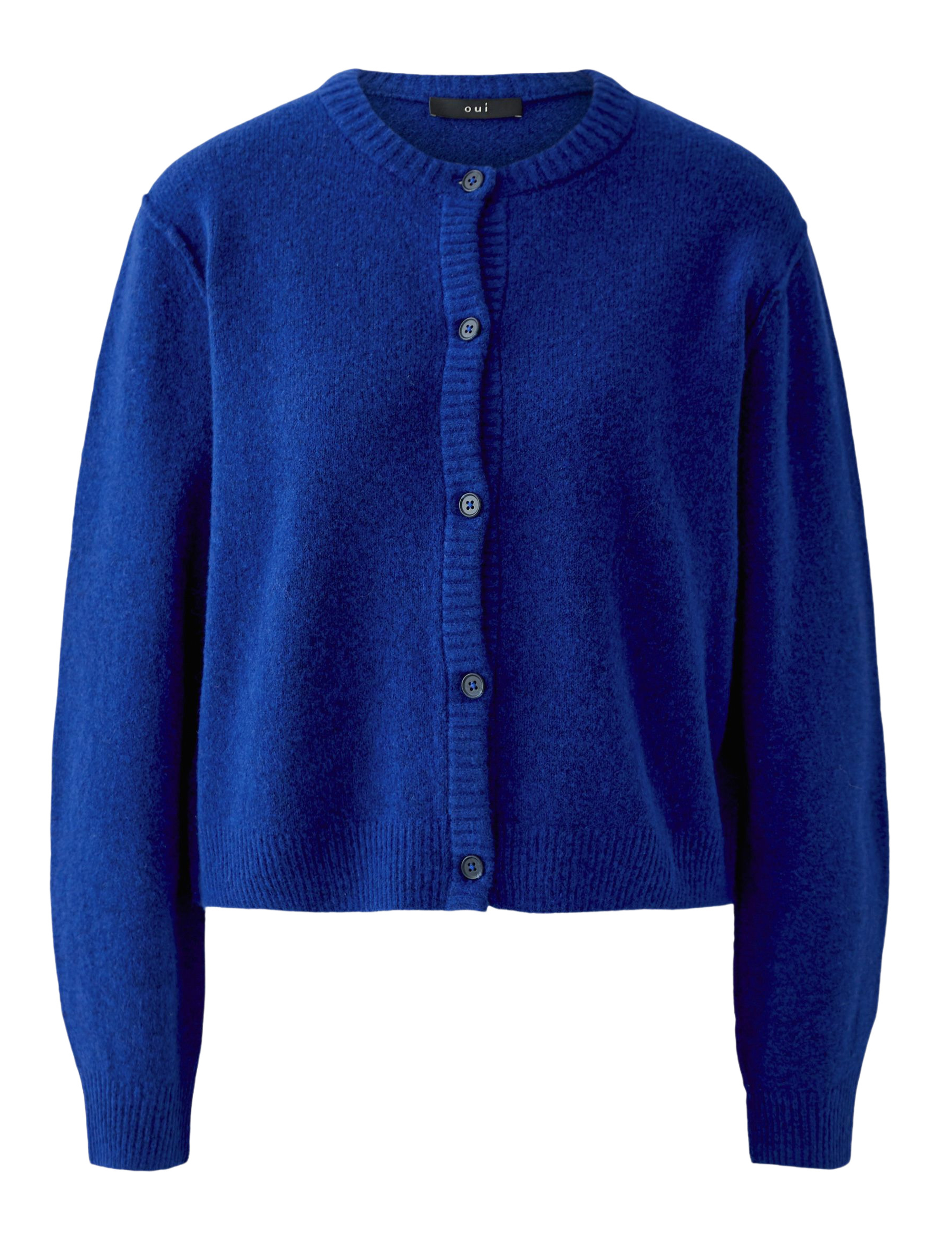 Oui Strickjacke ILAYA - super soft - Royalblau